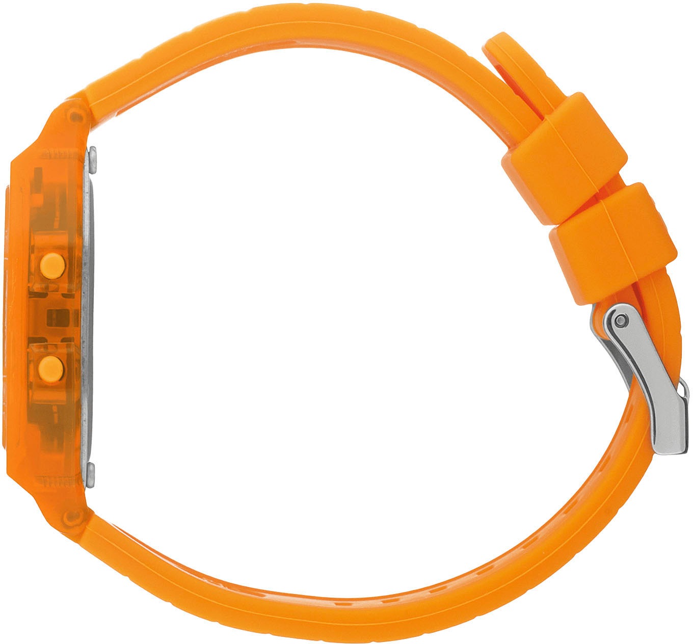 ice-watch Chronograph »ICE digit retro - Clear - Small«, Armbanduhr, Quarzuhr, Damenuhr, Silikonarmband, Datum, digital