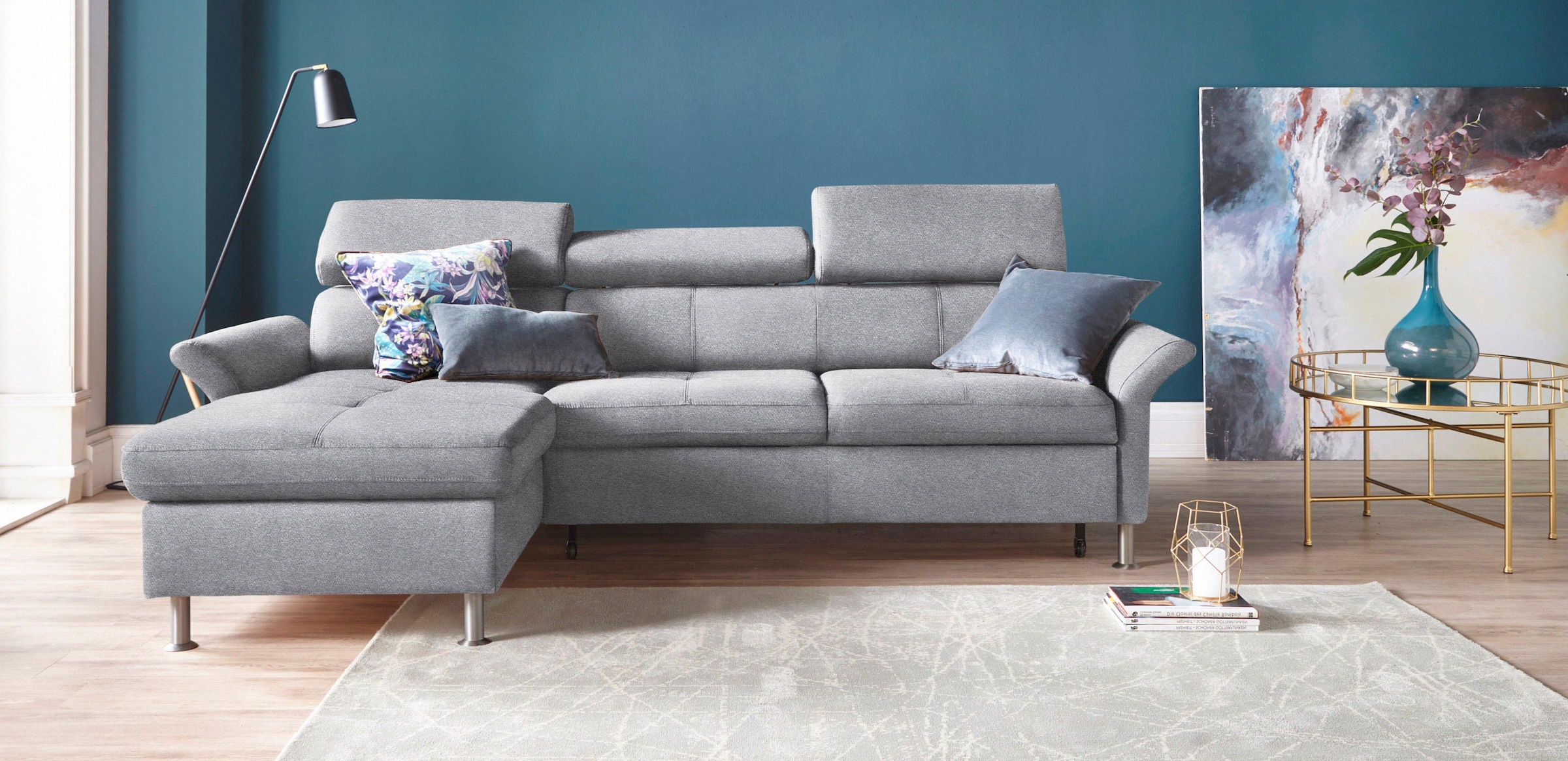 exxpo - sofa fashion Ecksofa "Maretto, bequem & komfortabel, bodenfrei, Bre günstig online kaufen