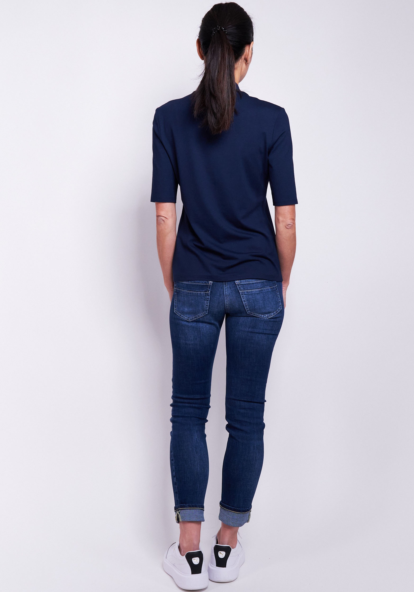 Thumbnail - Seidel Moden Stehkragenshirt im hüftlangen Schnitt, MADE IN GERMANY