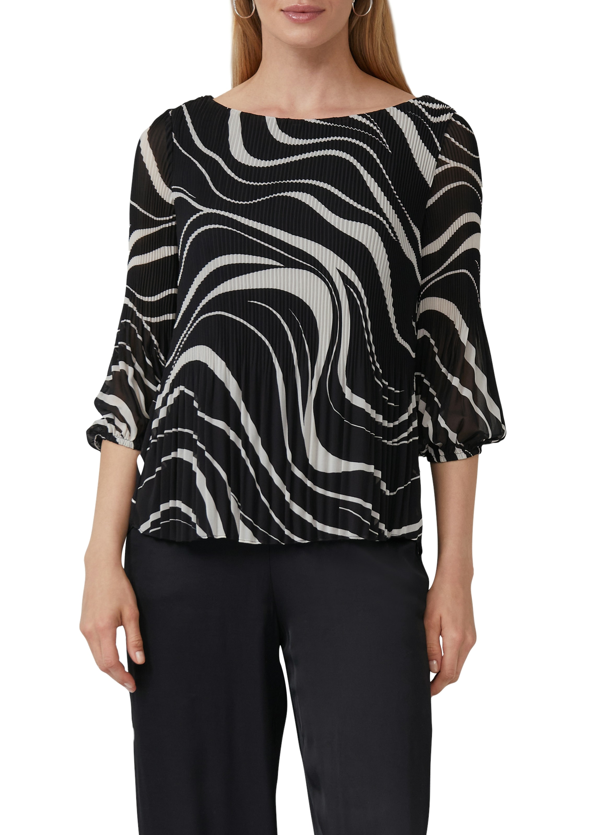 s.Oliver BLACK LABEL Klassische Bluse, mit All-Over Print günstig online kaufen