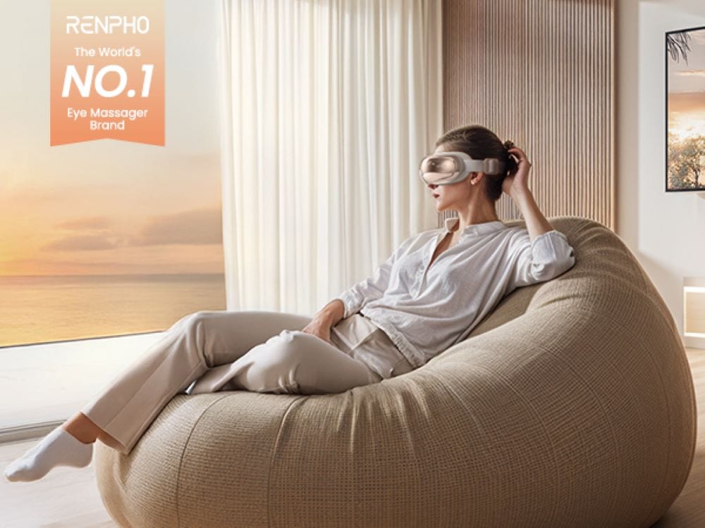 Renpho Gesichtsmassagegerät »Renpho Eyeris 3 Eye massager G010V«, Sprachgesteuertes Pflegeerlebnis mit Wärme, Kühlung und Akupressur