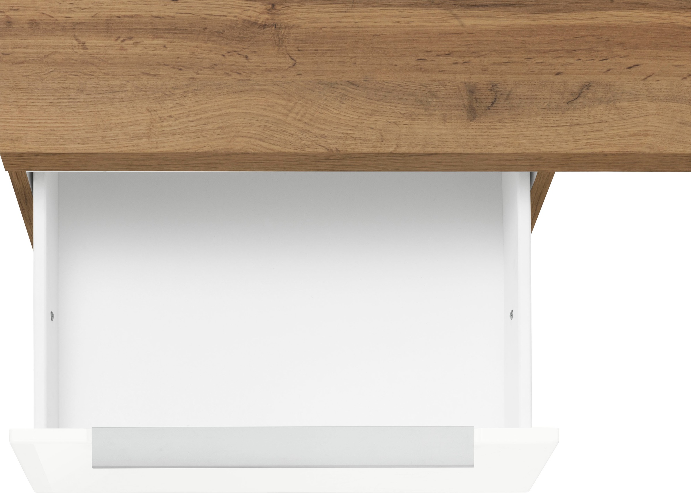 KOCHSTATION Küchenzeile »KS-Brindisi«, Breite 280 cm, wahlweise mit E-Geräten, mit MDF-Fronten und Regal