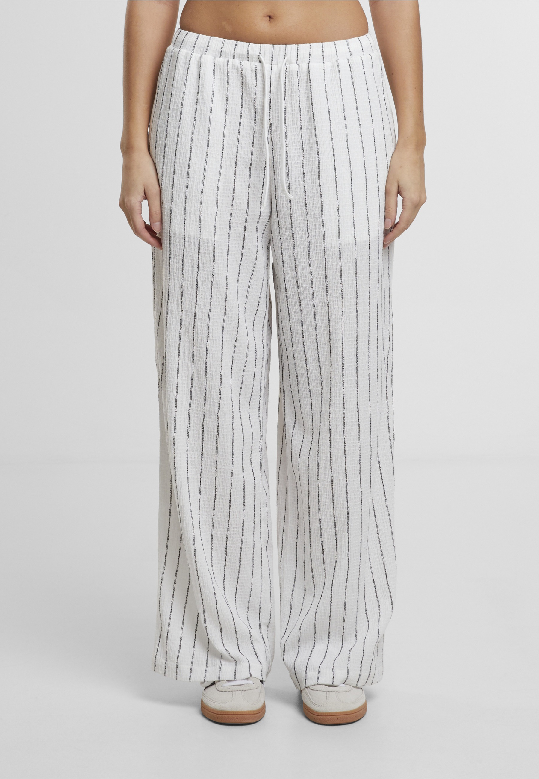 URBAN CLASSICS Stoffhose »Urban Classics Ladies Structured Striped Relaxed Fit Pants«