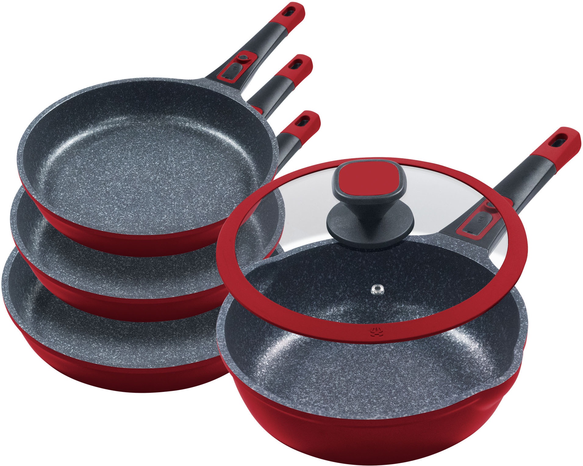 KING Pfannen-Set "Moonscape" Aluminiumguss Set, je 1 Pfanne Ø 20/24/28/28 c günstig online kaufen