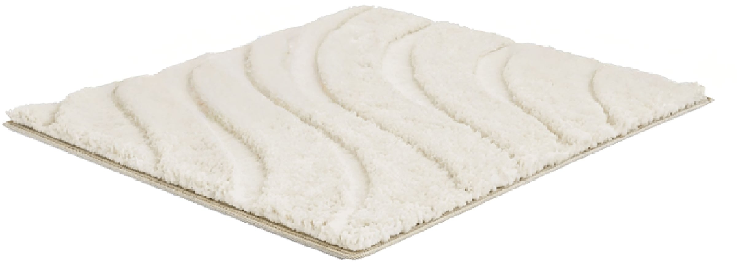 OTTO home Badematte »Levii, Badvorleger, Badezimmer Teppich, sehr weich«, rutschhemmend beschichtet, schnell trocknend-fußbodenheizungsgeeignet, Hoch-Tief-Effekt, weiche Haptik, Made in Europe