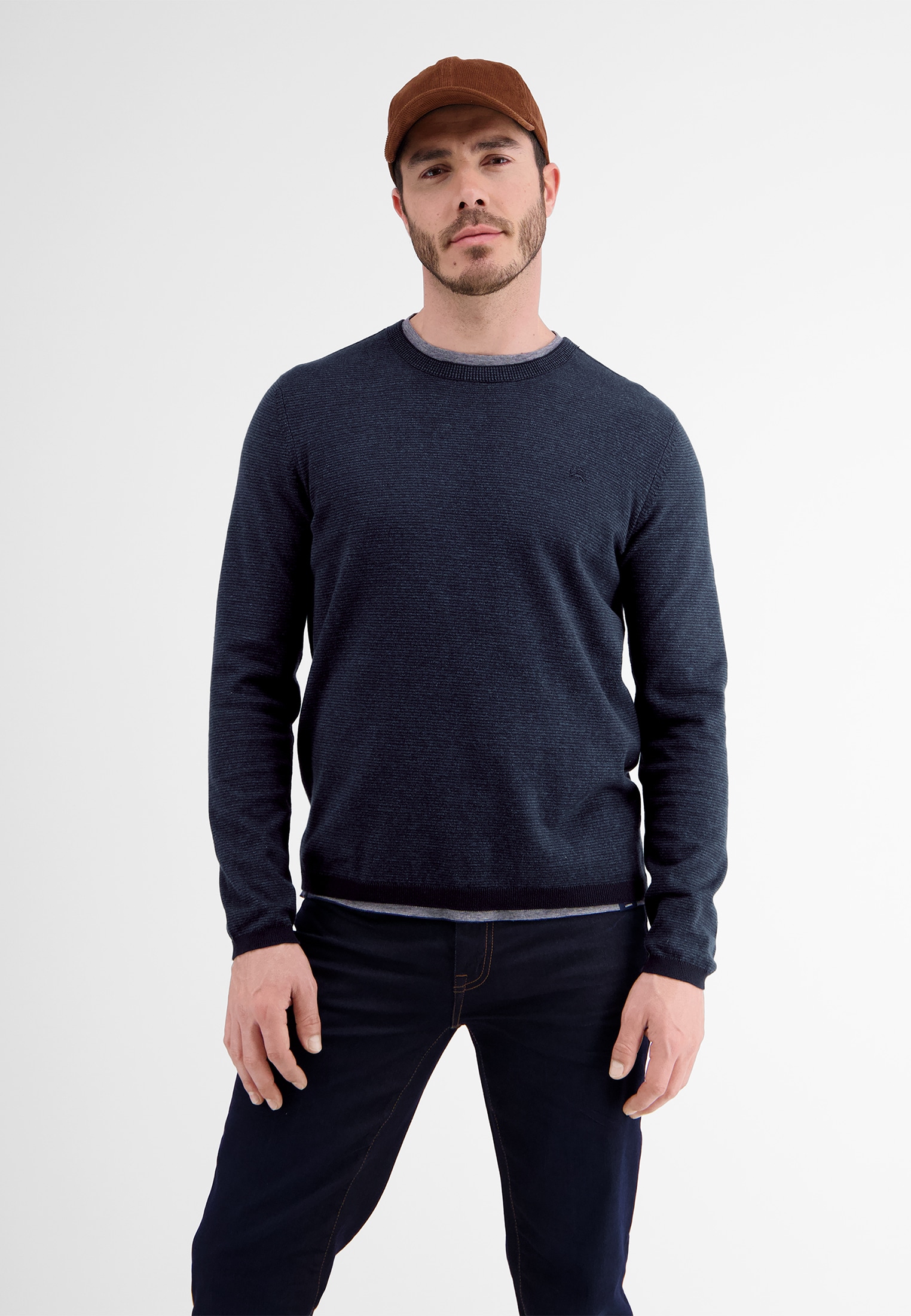 LERROS Strickpullover "LERROS Gestreifter Strick-Longsleeve"