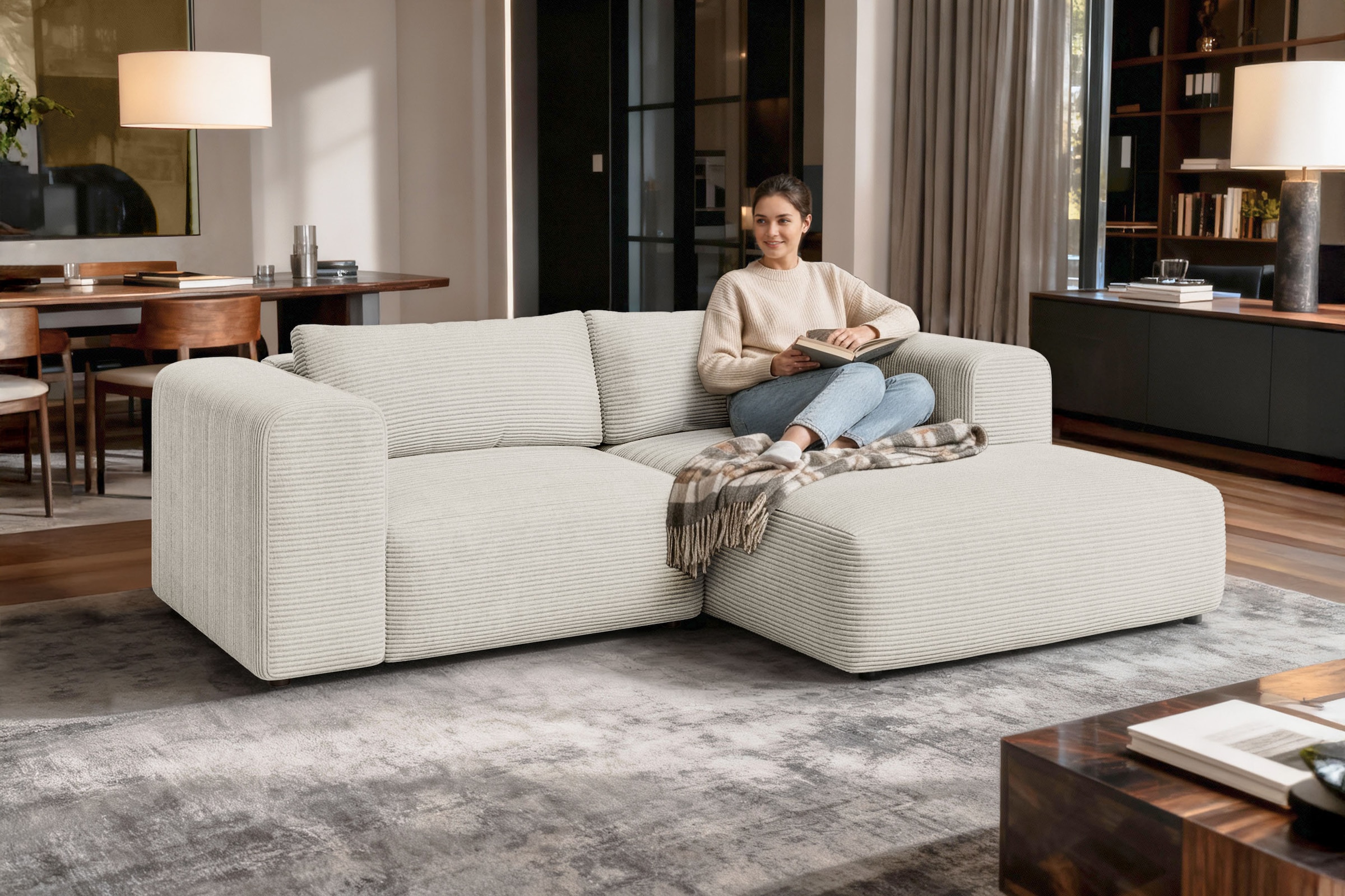 OTTO home Ecksofa "TIARRA Design-Sofa mit Ottomane recht/links bestellbar, günstig online kaufen