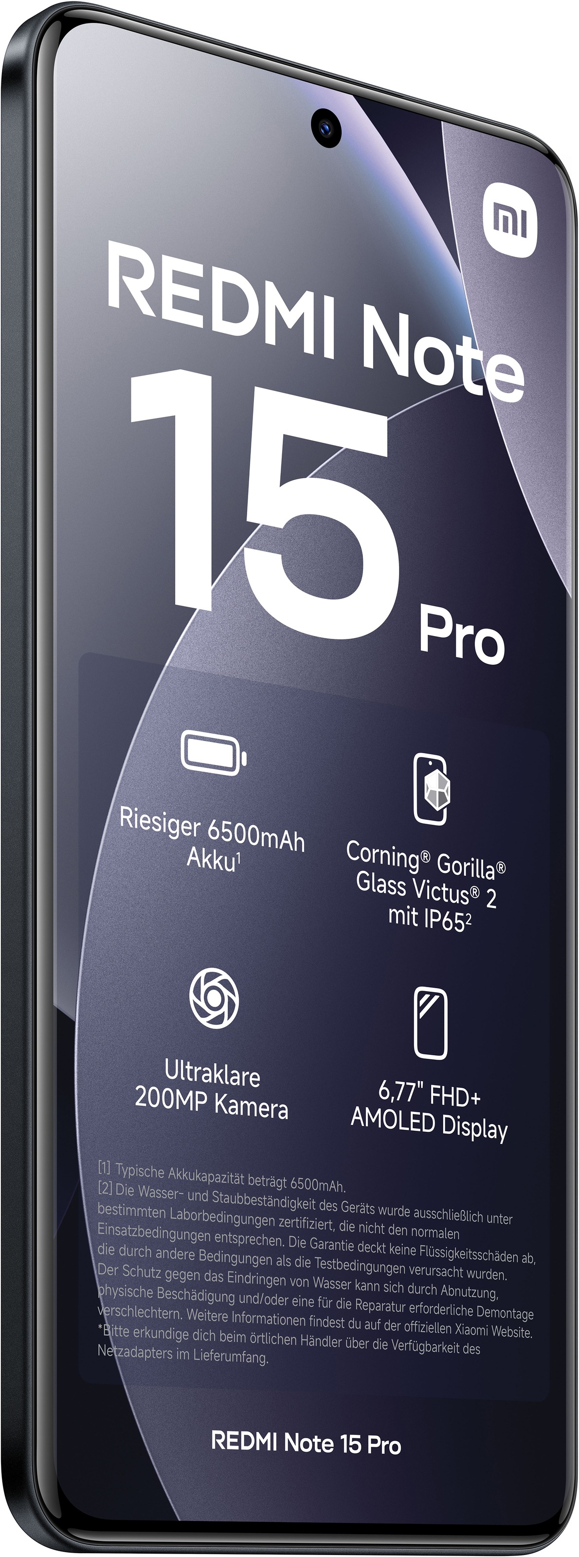 XIAOMI Smartphone "Redmi Note 15 Pro 8+256", Energieeffizienz: B (A-G), schwarz, 256 GB, Mobiltelefone - Bild 3