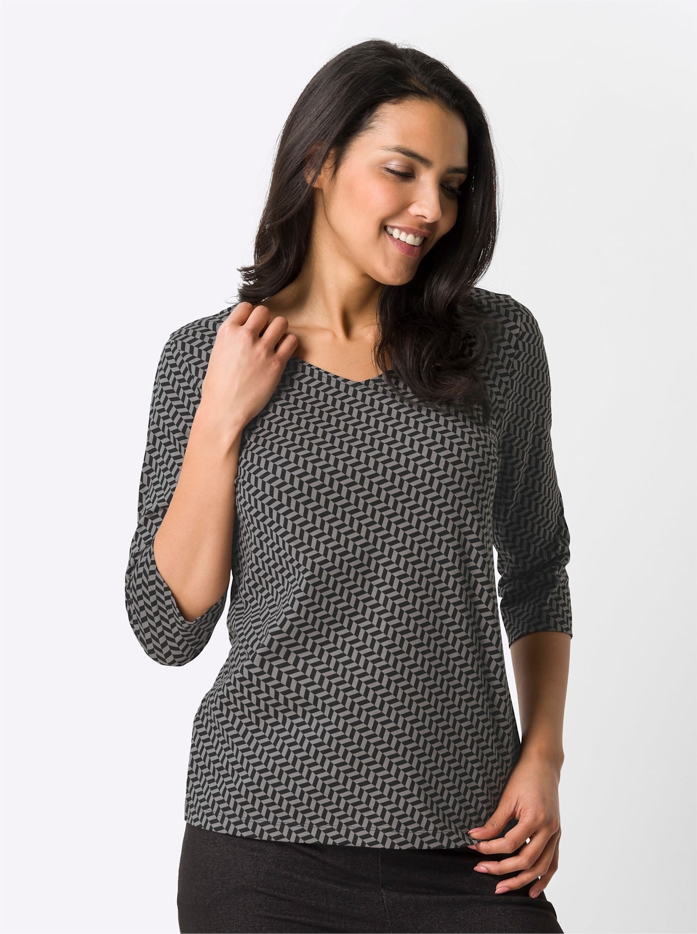 3/4-Arm-Shirt "Freizeitshirt" 1 Stk. günstig online kaufen