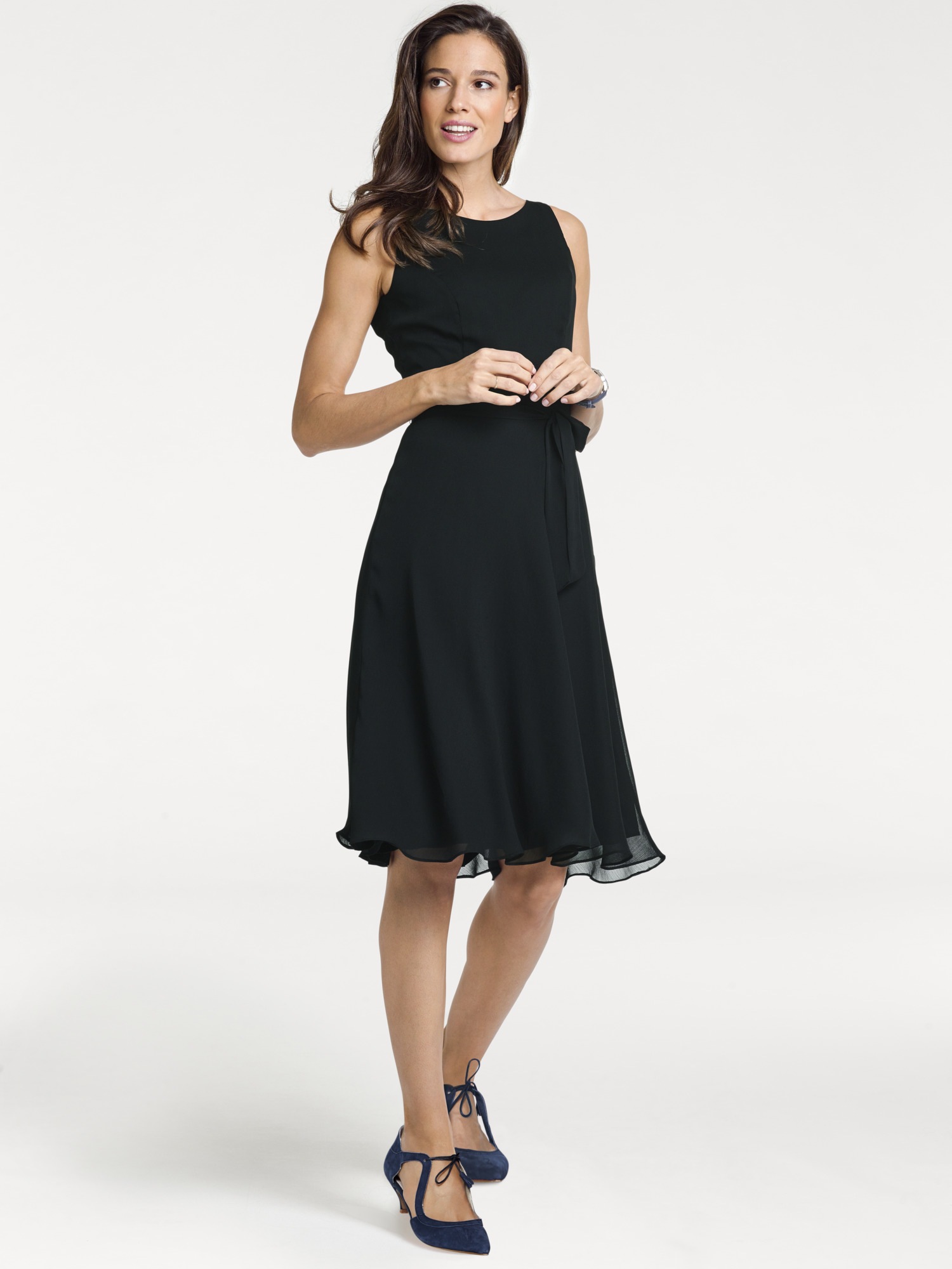 Ashley Brooke By Heine A Linien Kleid Mit Chiffon Kaufen Baur 