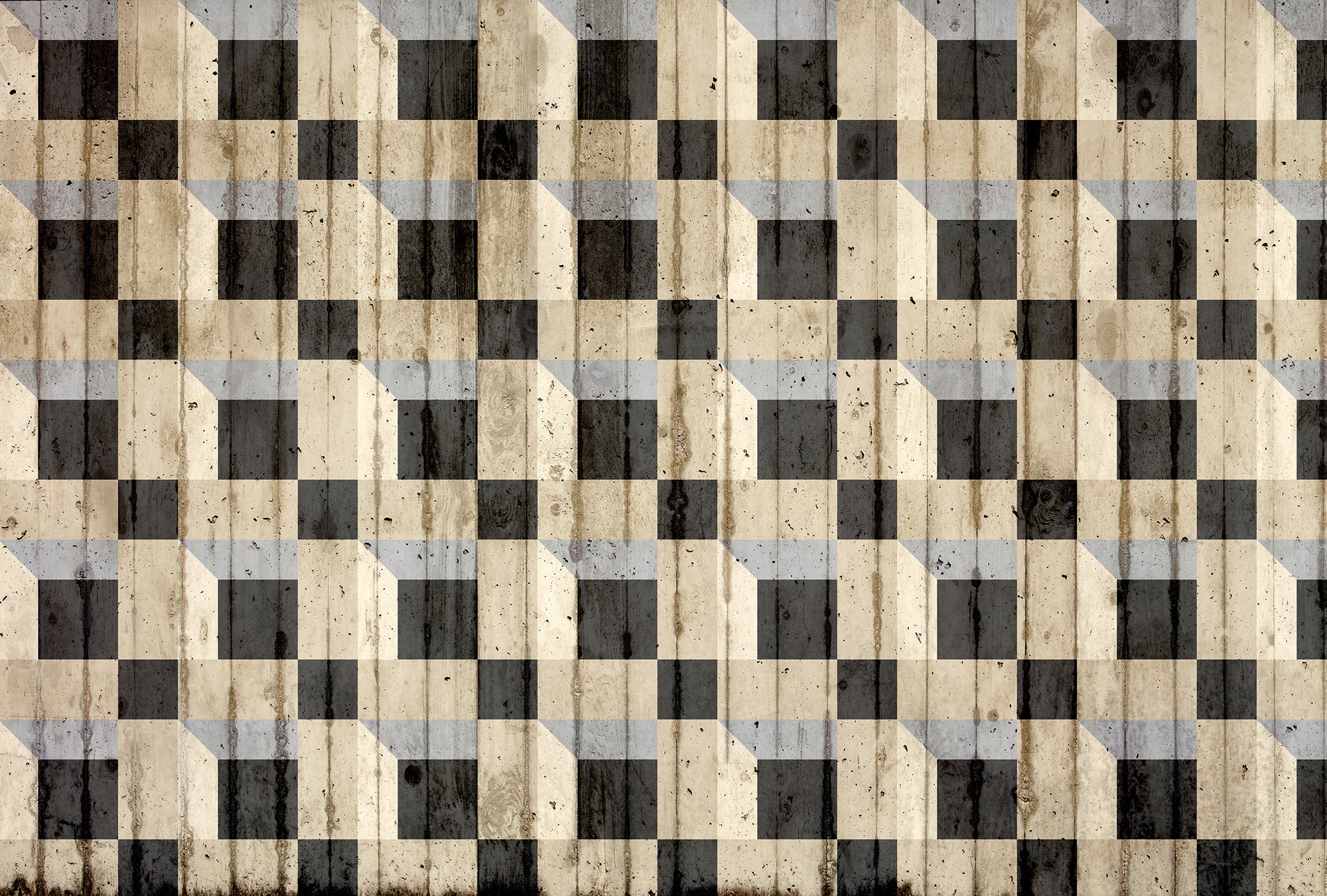 Architects Paper Fototapete "Atelier 47 Squares 3D 3" 3D-Optik glatt Vlies, Wand, Schräge, Decke