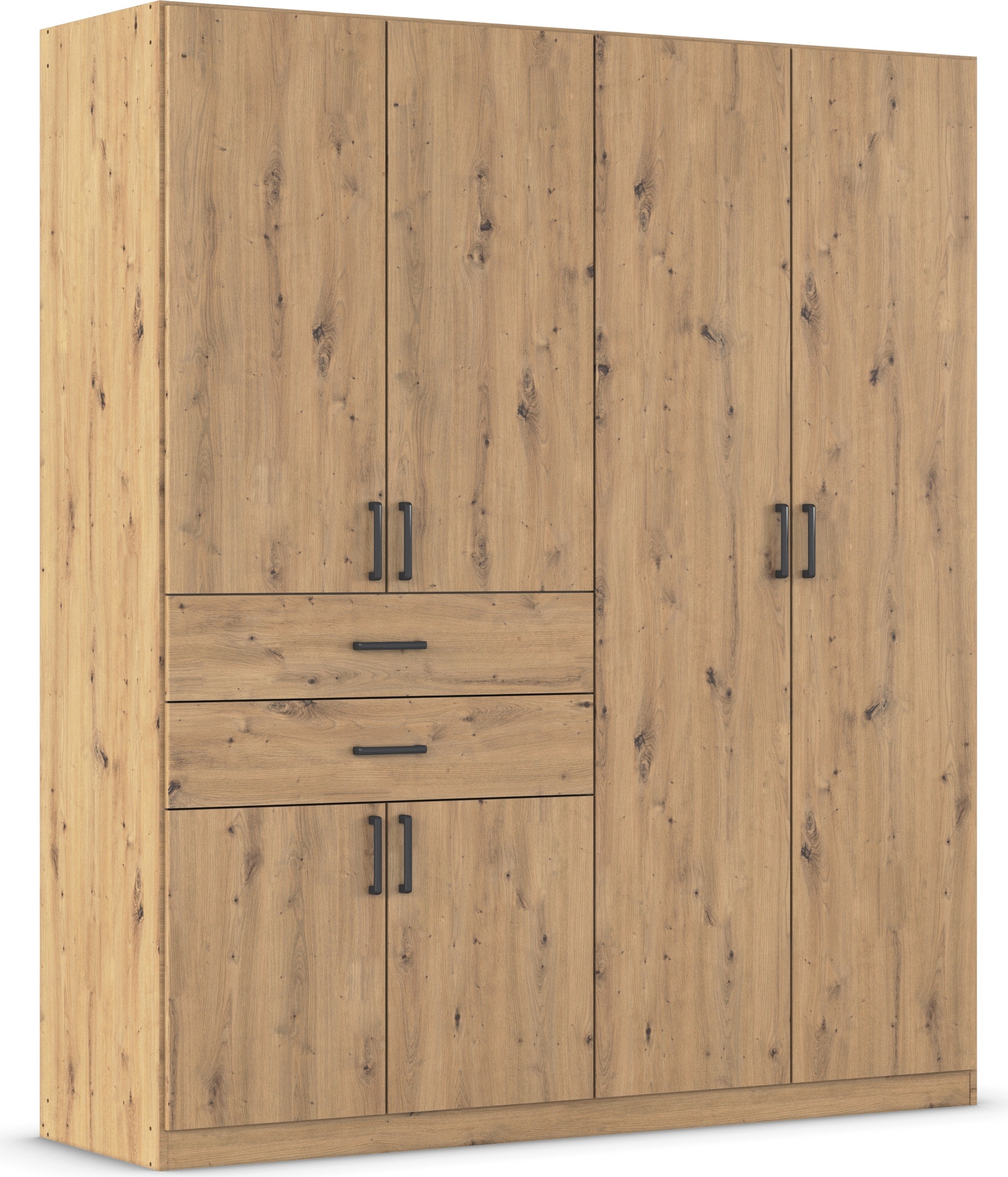 rauch Drehtürenschrank »Kleiderschrank Schrank Garderobe MAIKA mit Dekor-Front«, 2 Schubladen, in verschiedenen Breiten, Höhen, Farben, MADE IN GERMANY