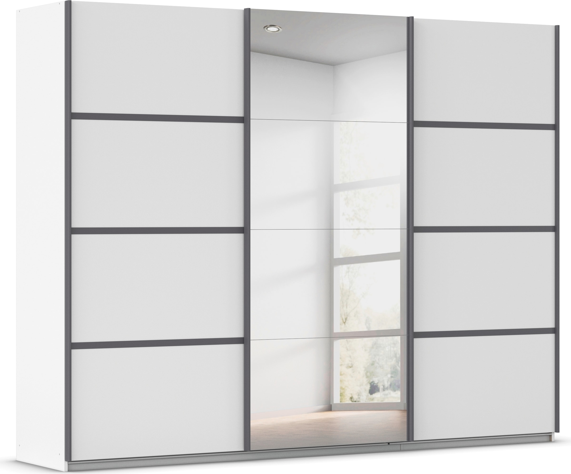 OTTO home Kleiderschrank "Mehrzweckschrank Aktenschrank Möbel Mietswohnung Schlafzimmer AVOLA" 3 verschiedene Ausstattungen BASIC/CLASSIC/PREMIUM (inkl. SOFT-CLOSE), mit eleganten Zierleisten in Chrom, Schwarz oder Weiß MADE IN GERMANY