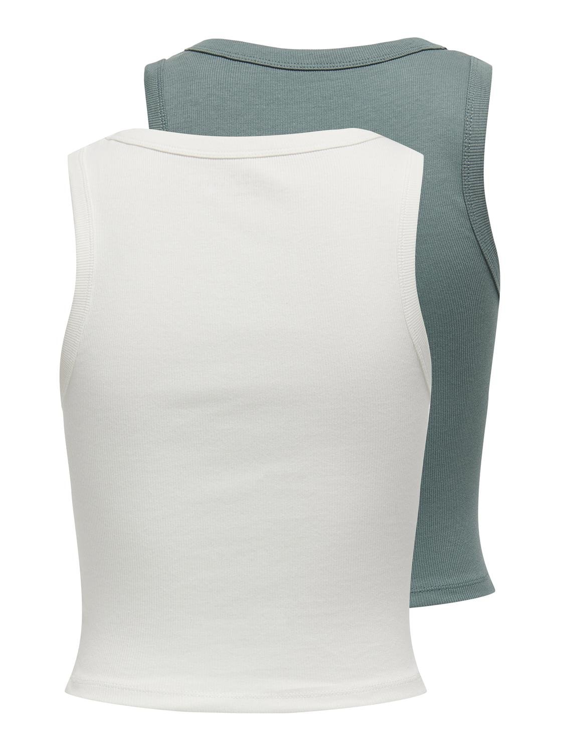 ONLY Tanktop »ONLEASY S/L TANK TOP JRS 2 PACK«, (Set, 2 tlg.)