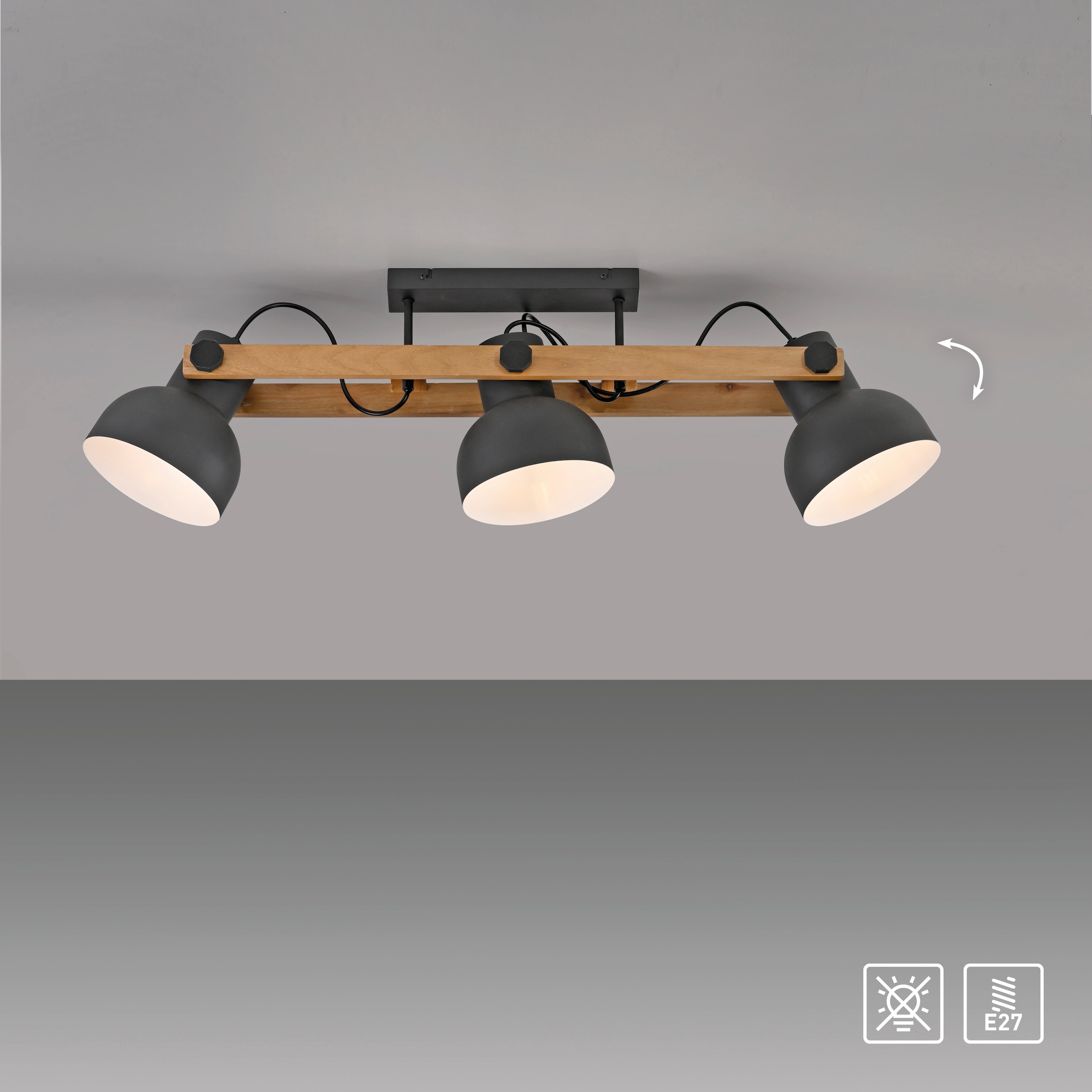 JUST LIGHT Deckenleuchte »CUP 2.0«, 3 flammig, Leuchtmittel E27 | Leuchtmittel wechselbar, ExklusiveE27
