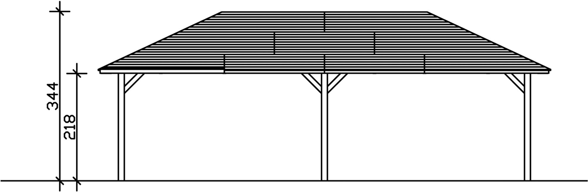 Skanholz Holzpavillon »Orleans 3«, Leimholz, 424 x 836 cm