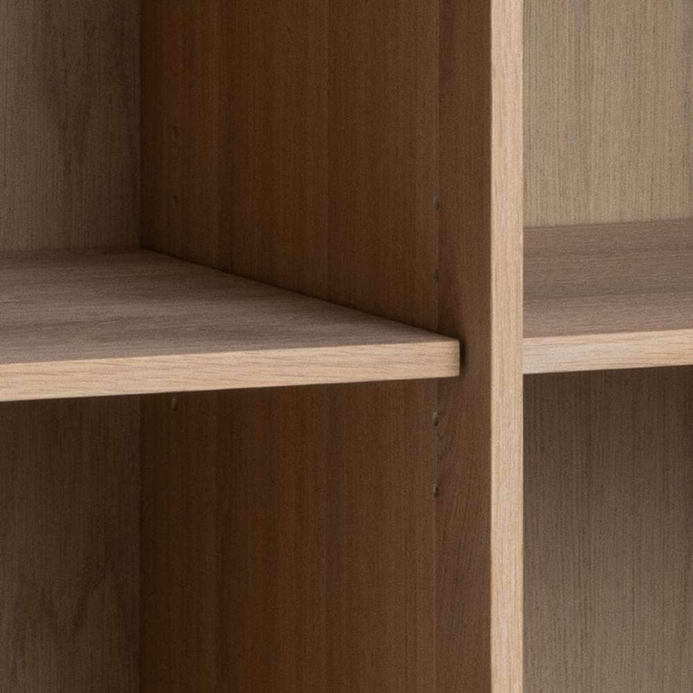 ACTONA GROUP Stauraumschrank »Linley Anrichte, Vitrinenschrank,«, Eichenfurnier geölt, 2 Türen, 4 Einlegeböden, Lamellenfront