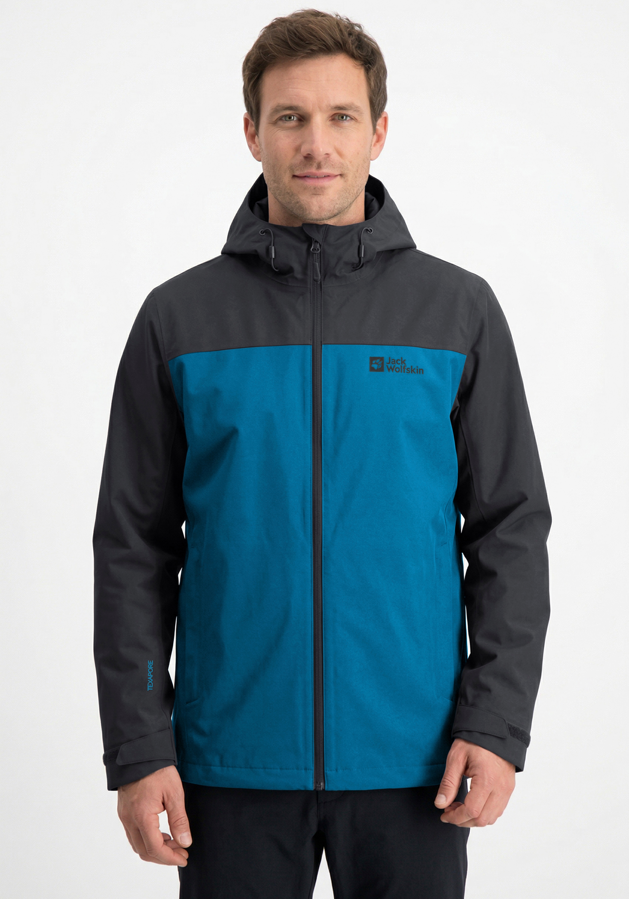 Jack Wolfskin 3-in-1-Funktionsjacke "TAUBENBERG 3IN1 JKT M" mit Kapuze mit Außenjacke und Innenjacke, wasserdicht, winddicht