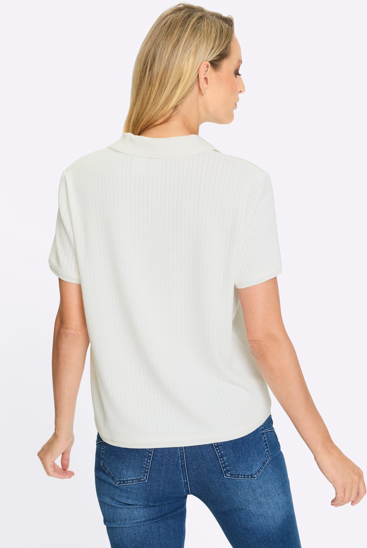 HEINE T-Shirt Women's Short Sleeve Ecru 46 2