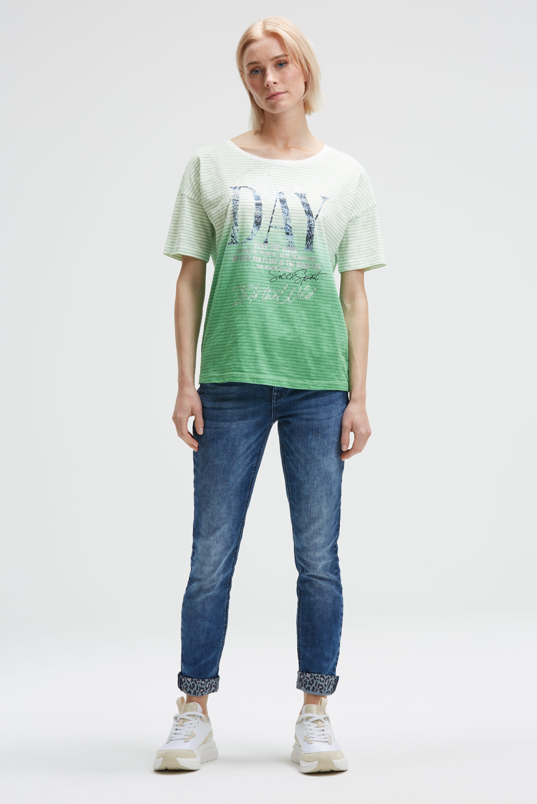 SOCCX Rundhalsshirt mit Farbverlauf