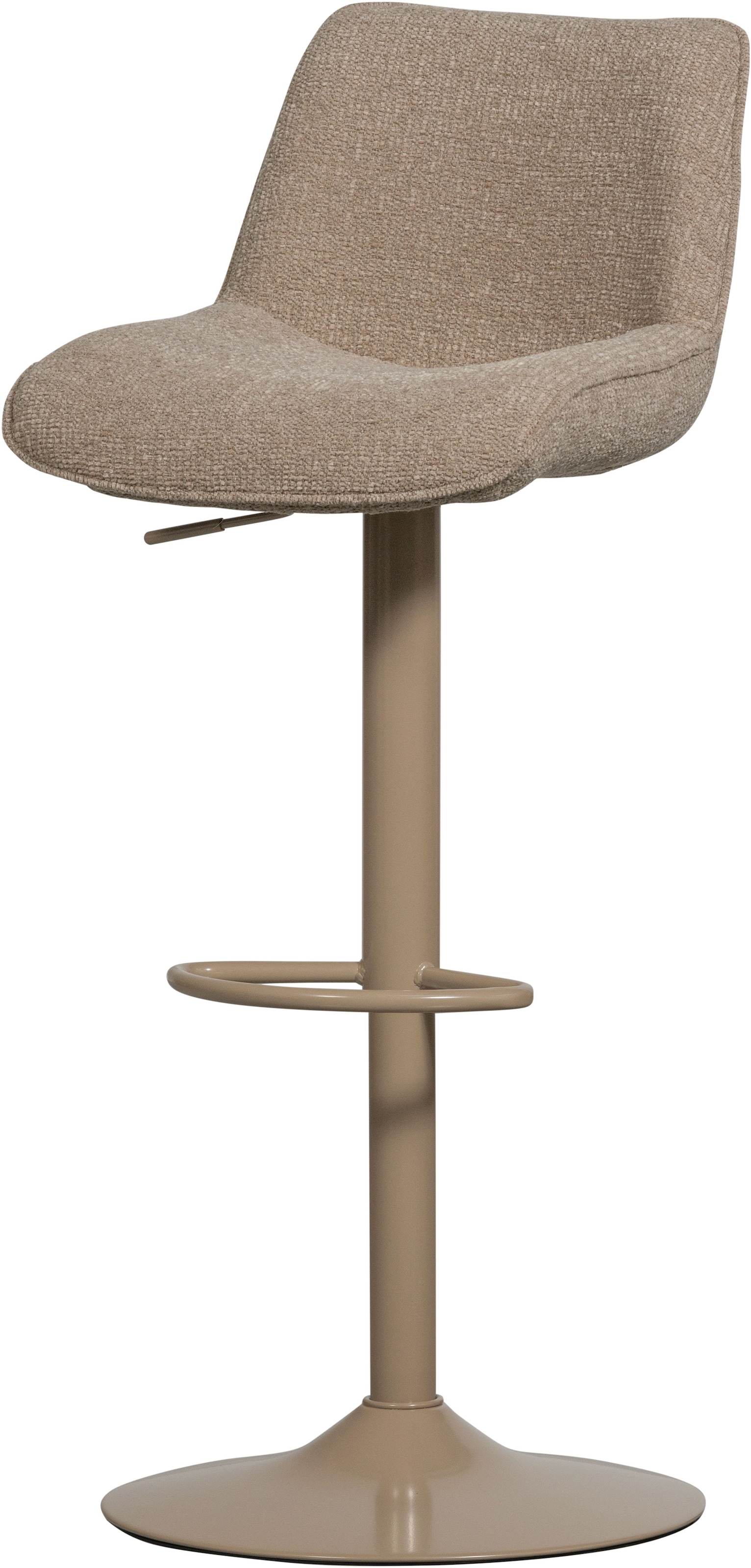 WOOOD Barhocker "Marten höhenverstellbar und drehbar mit Metallgestell 45 x 50 x 110 cm" Gewebter Bezug, Sehr hohe Verschleißfestigkeit, Tragkraft 120 kg