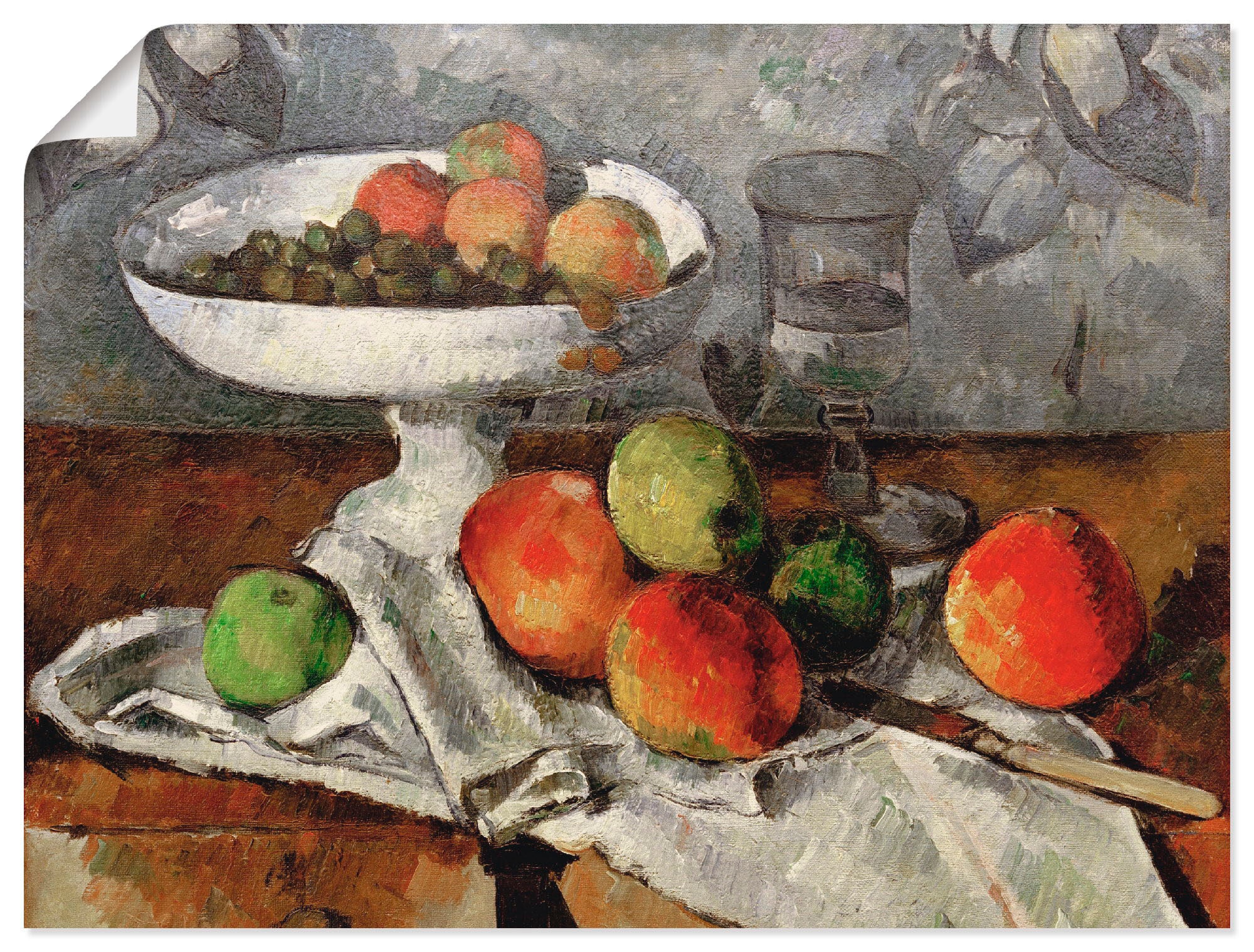 Artland Wandbild "Stillleben mit Obstschale" Arrangements 1 Stk. tlg. als P günstig online kaufen
