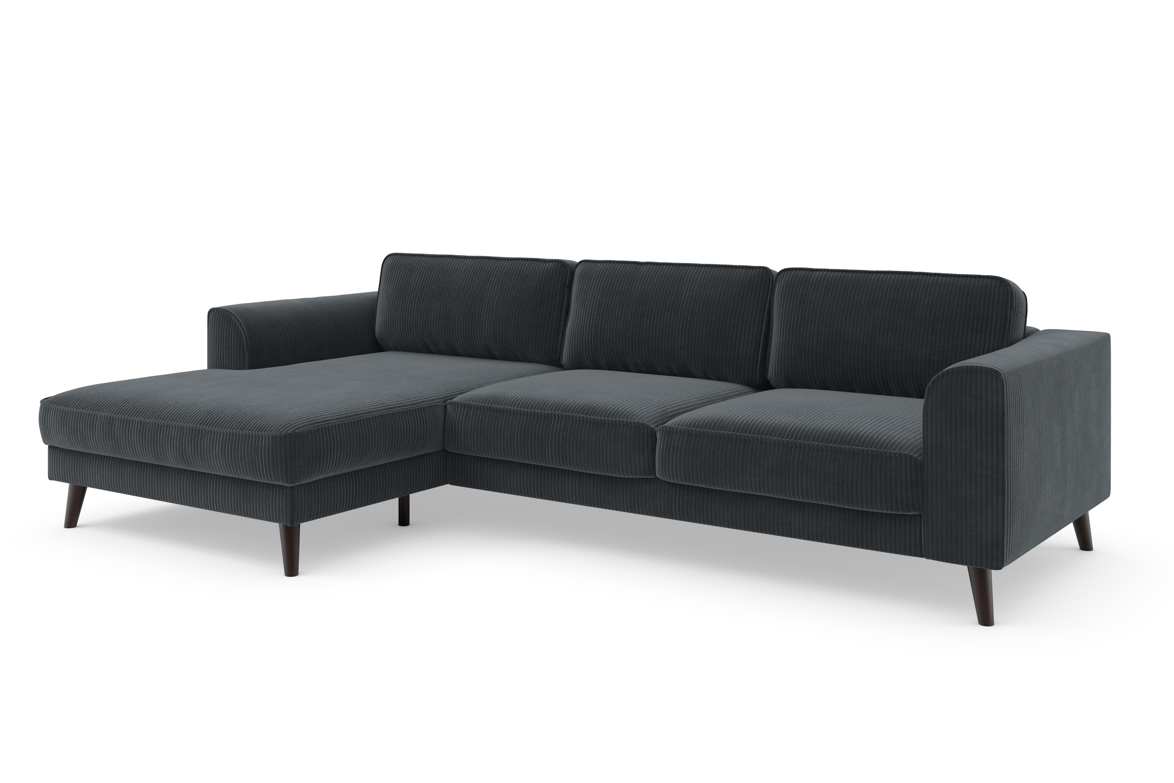 TRENDMANUFAKTUR Ecksofa »Lumber Jack, elegantes Designsofa, zeitlos modern, hoher Sitzkomfort«, wahlweise mit Bettfunktion u. Bettkasten, L-Form