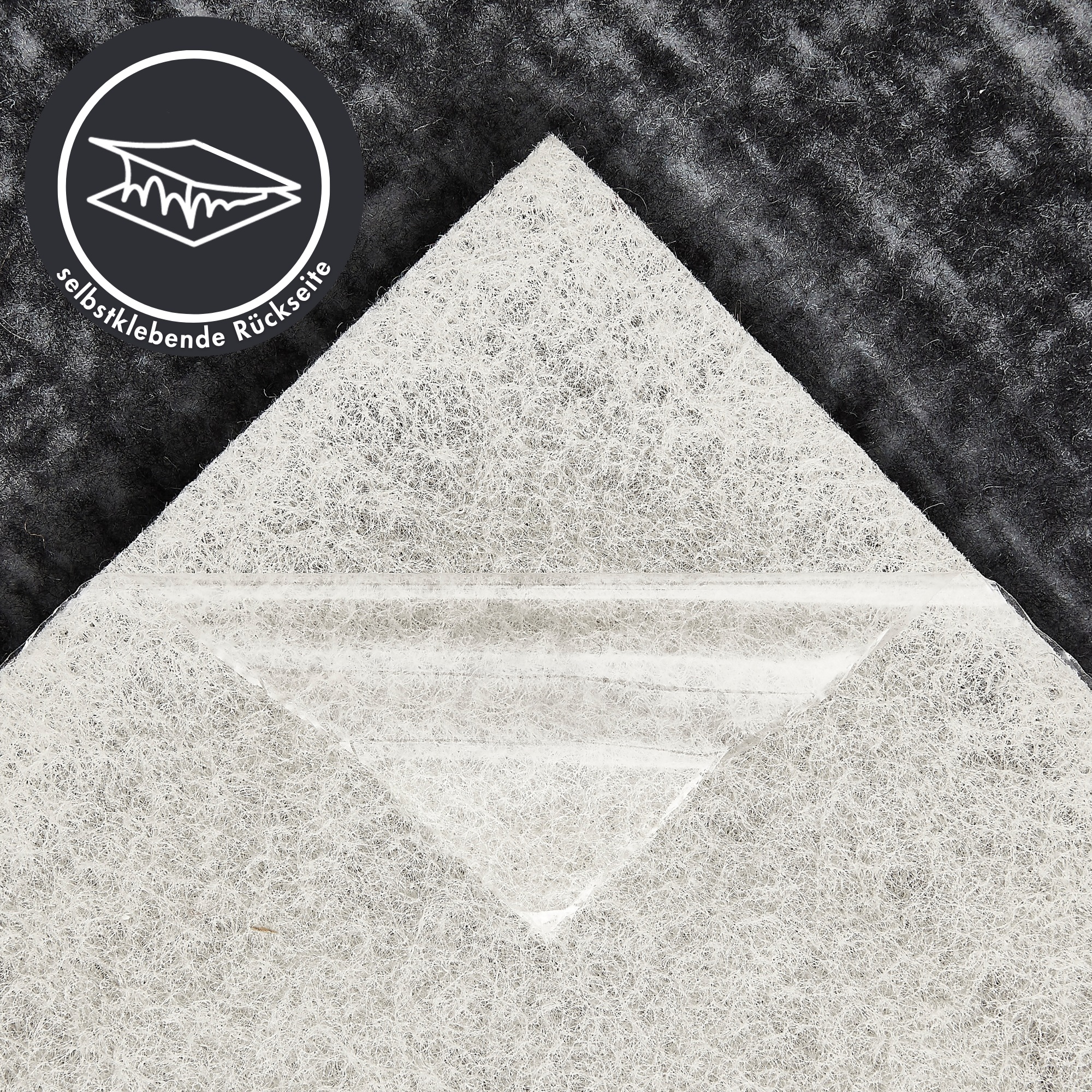 Thumbnail - Andiamo Teppichfliese "Paris Nadelfilz" quadratisch 4 mm Höhe 40x40 cm, selbstklebend, robust & strapazierfähig, 25 Stüc...