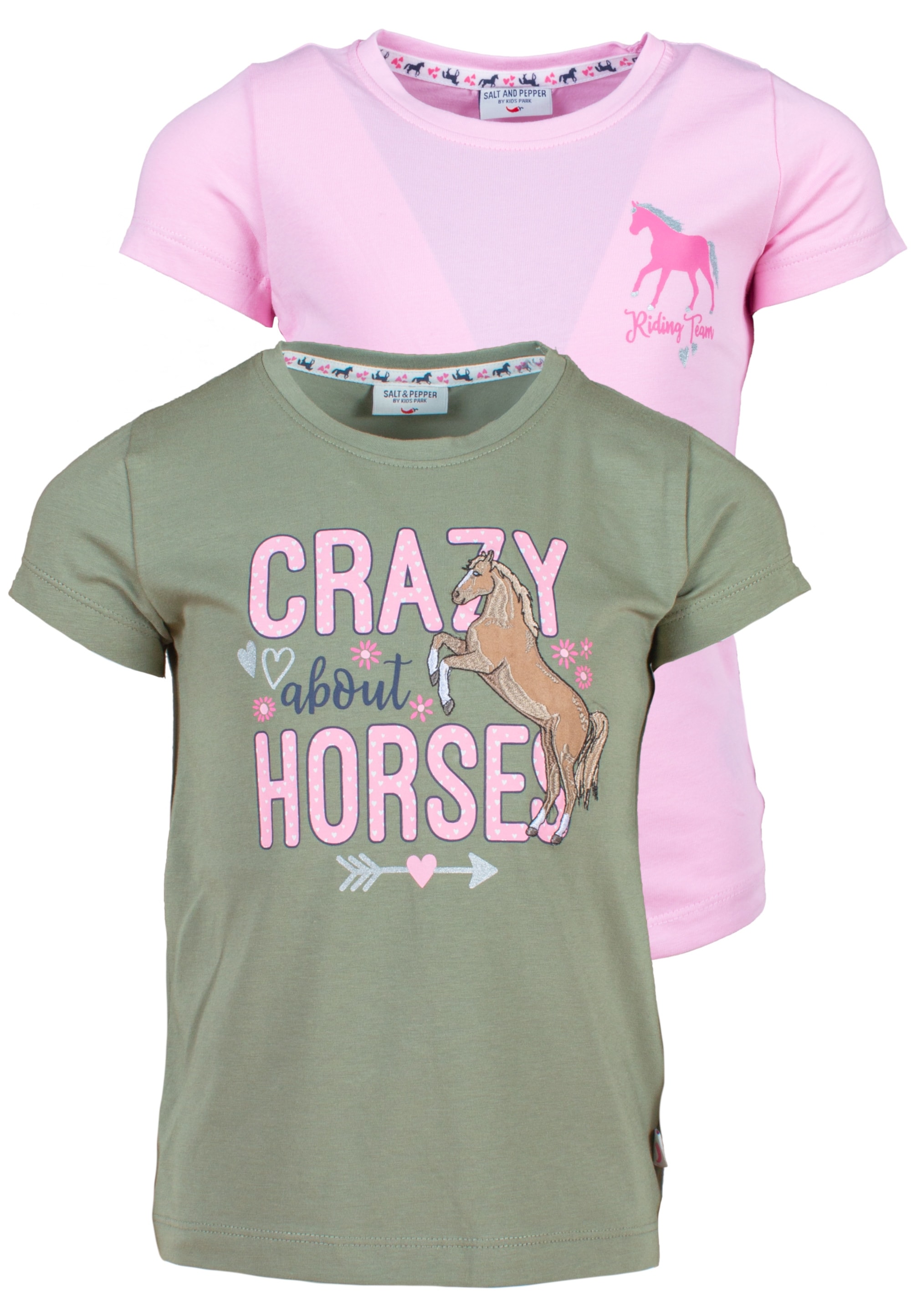 SALT AND PEPPER T-Shirt »Crazy Horses«, (2 tlg.), mit schönen Pferde-Motiven