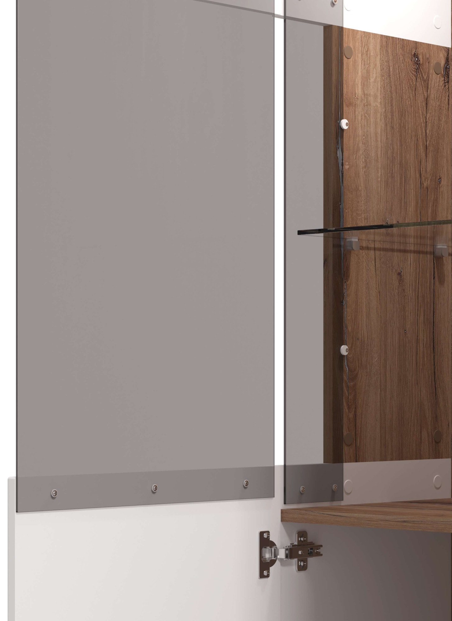 INOSIGN Highboard »Burgundy Sideboard, Stauraumschrank, Anrichte, Hochschrank, B93cm«, Hochglanzfronten und eine Innenausstattung in Flagstaff Eiche