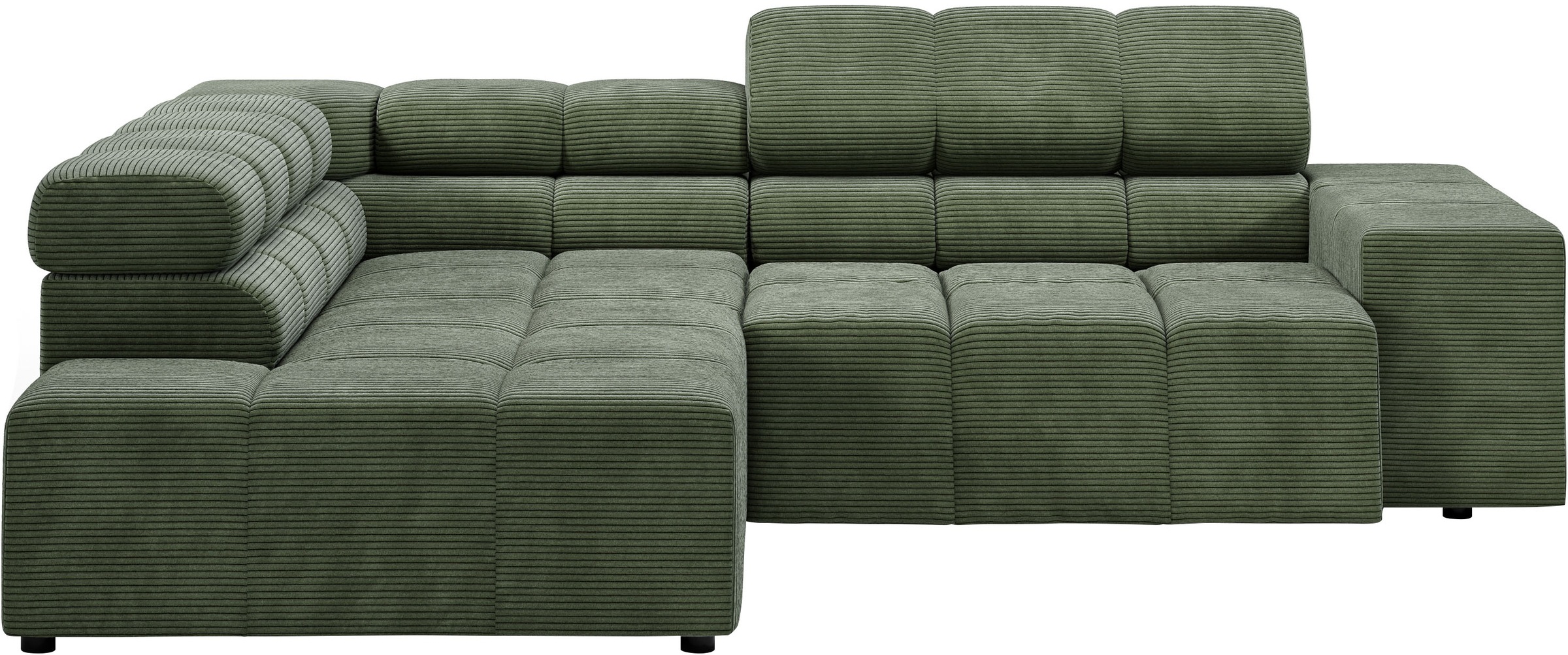 INOSIGN Ecksofa »Ancona, incl. Kopfteilverstellung + 3 Zierkissen, L-Form, bequem«, wahlweise motorische Sitztiefenverstellung, B/T(H: 249/215/70 cm