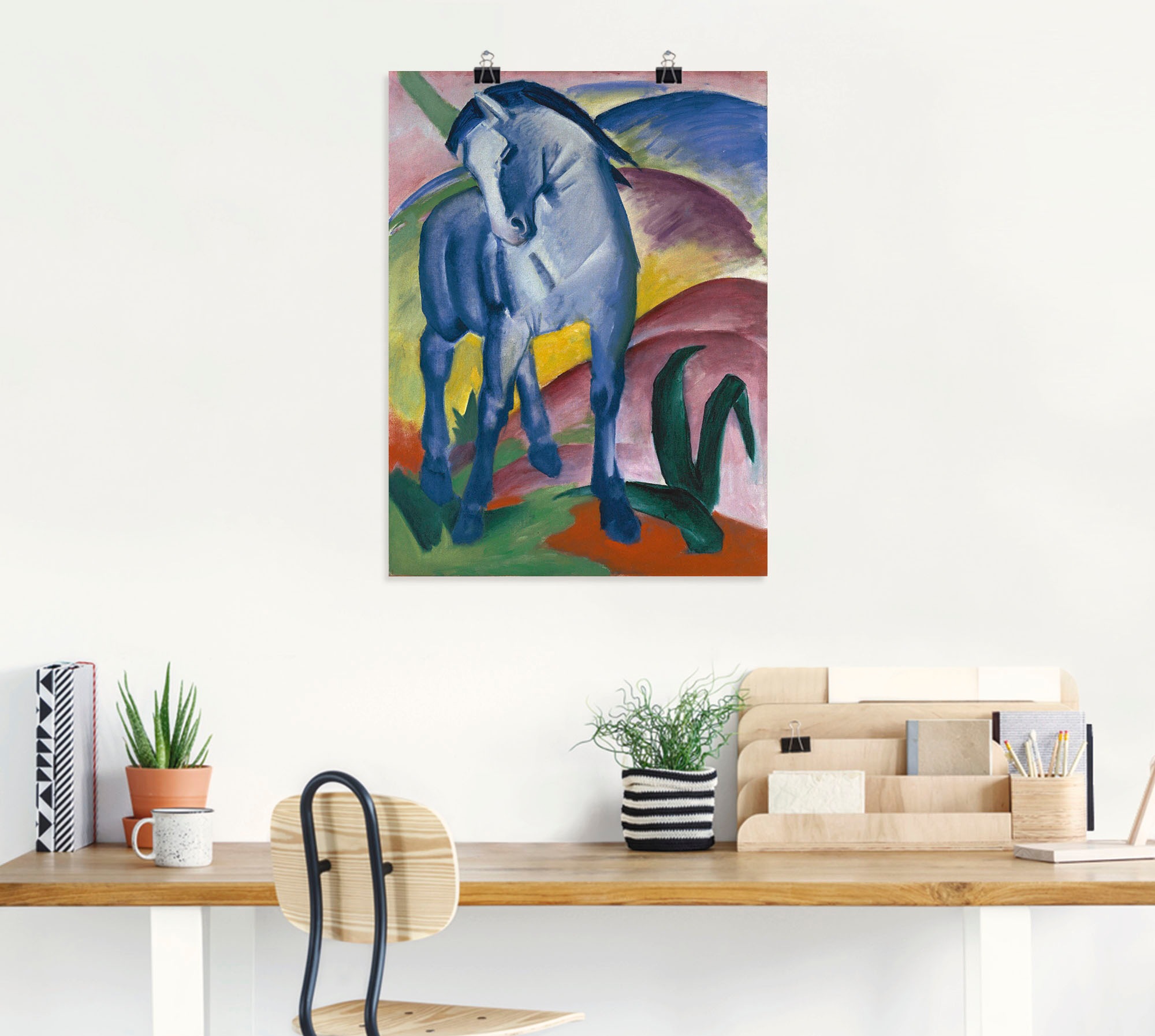 Artland Wandbild »Blaues Pferd I. 1911.«, Haustiere, (1 St.), als Alubild, Outdoorbild, Leinwandbild, Poster, Wandaufkleber