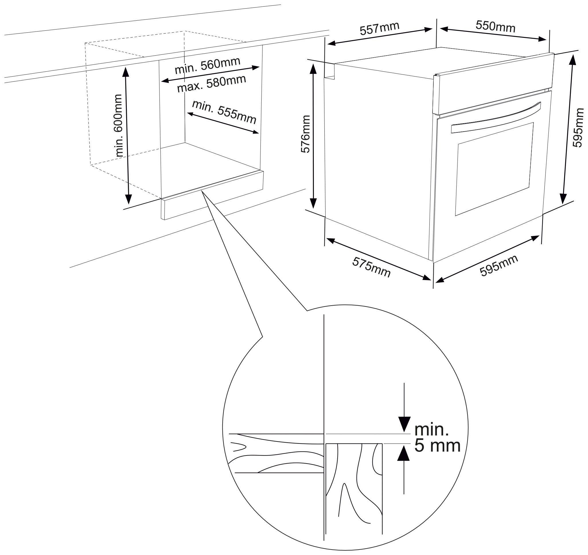 Sharp Einbaubackofen  »K-61DX28BM0-EU«, Pyrolyse-Selbstreinigung