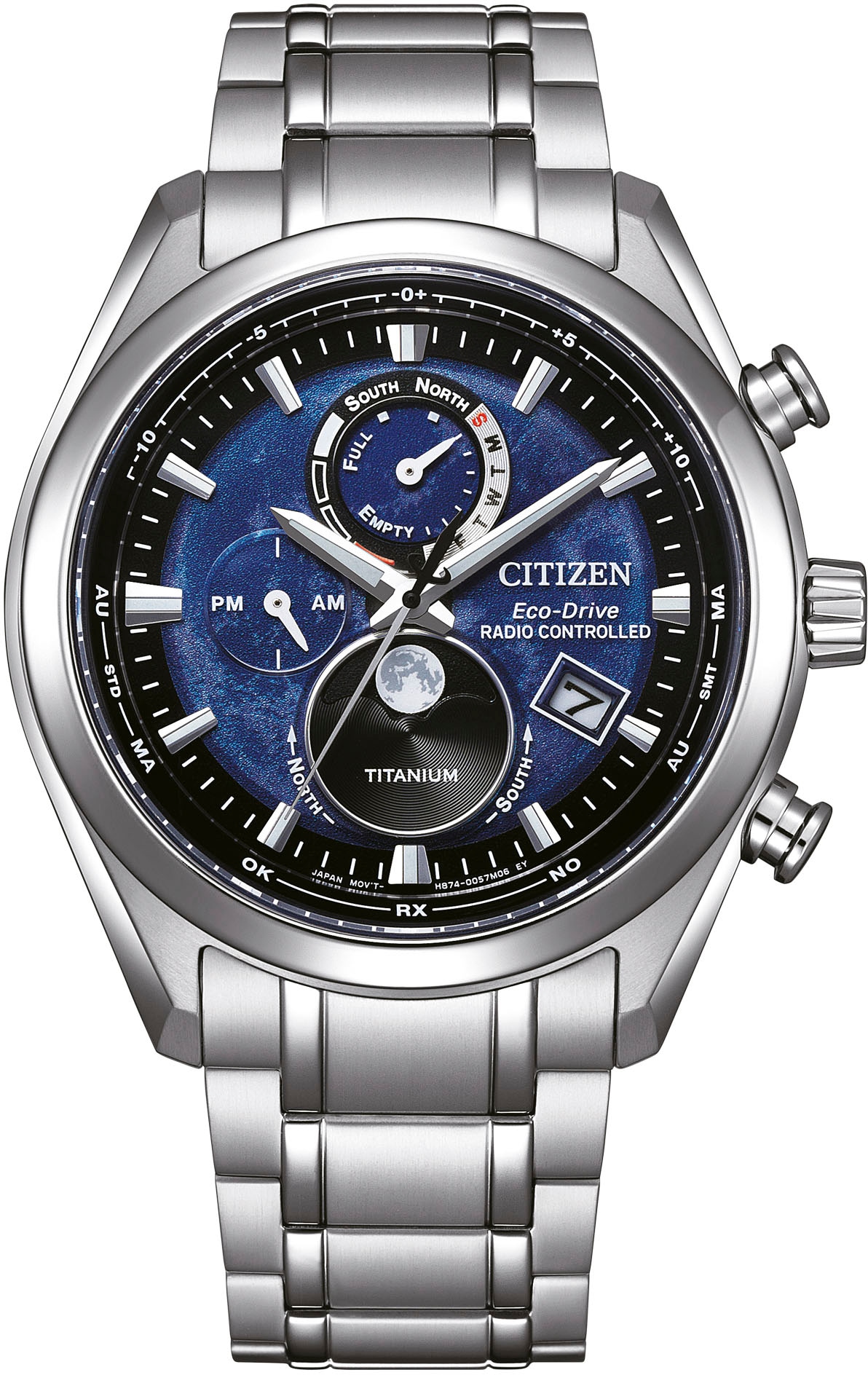 Citizen Funkchronograph »BY1010-81L«, Armbanduhr, Herrenuhr, Solar, Titan, Stoppfunktion