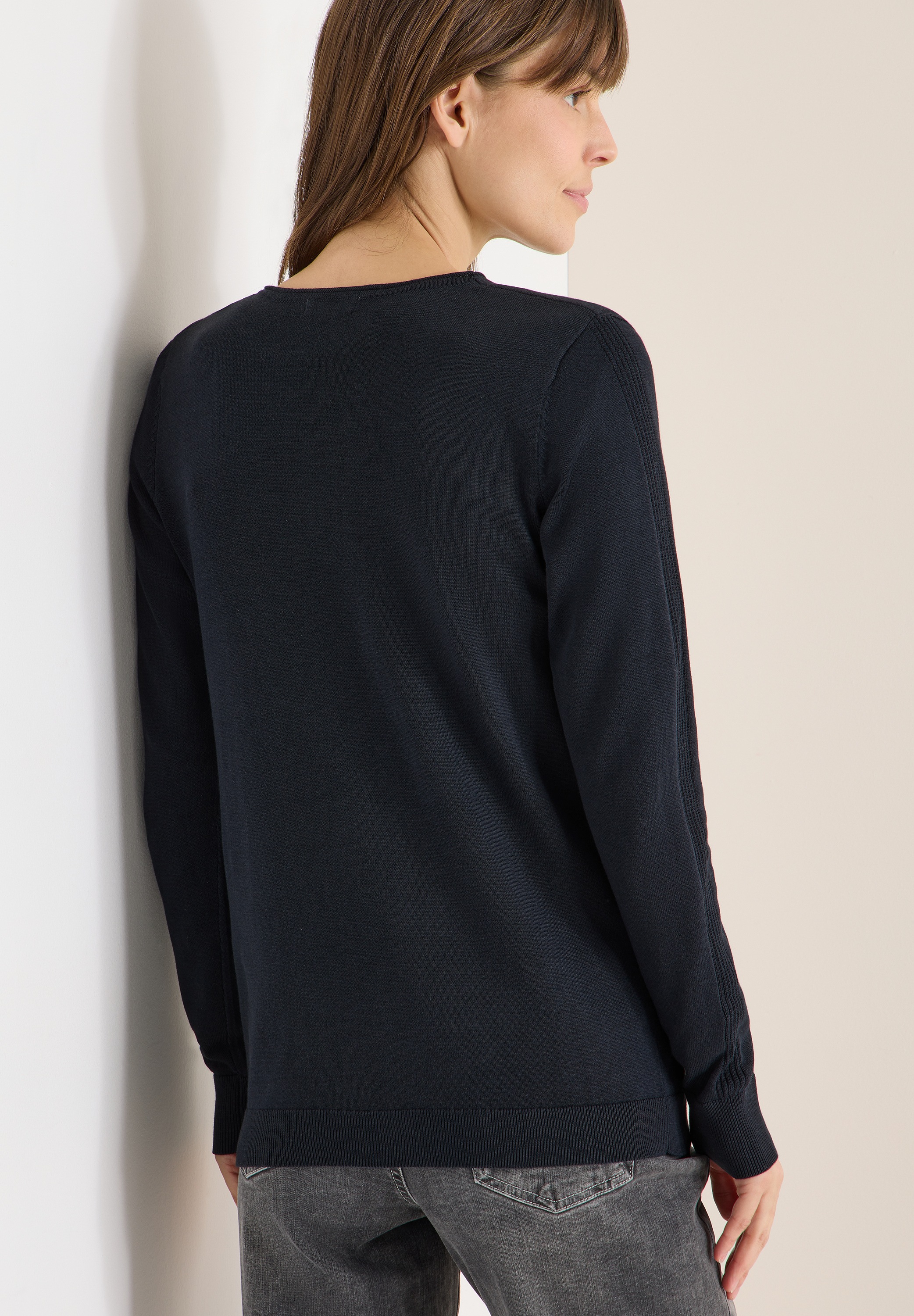 Cecil Strickpullover mit V-Ausschnitt günstig online kaufen