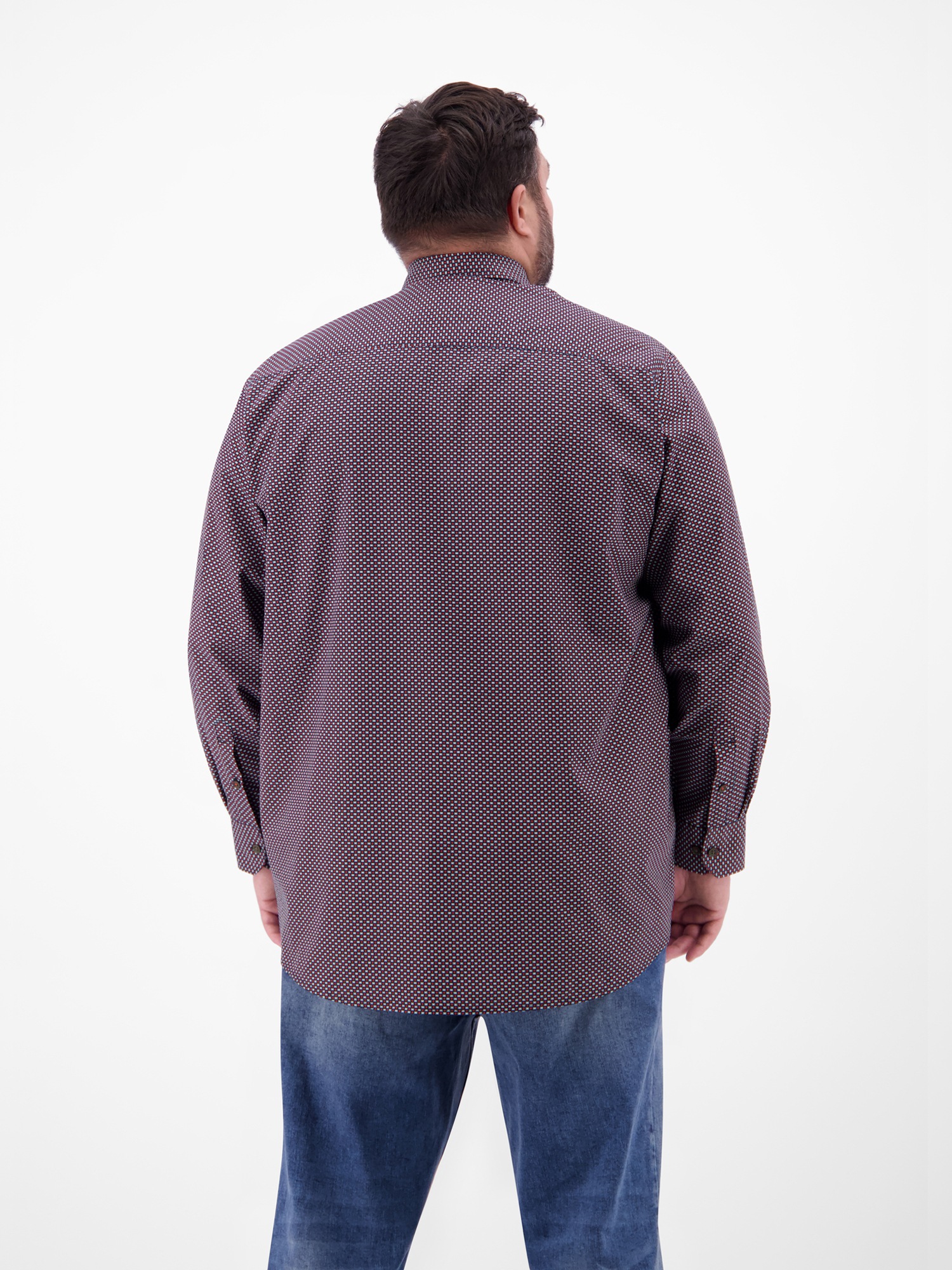 LERROS Langarmhemd "Langarmhemd in Übergrössen, dezent gemustert" günstig online kaufen