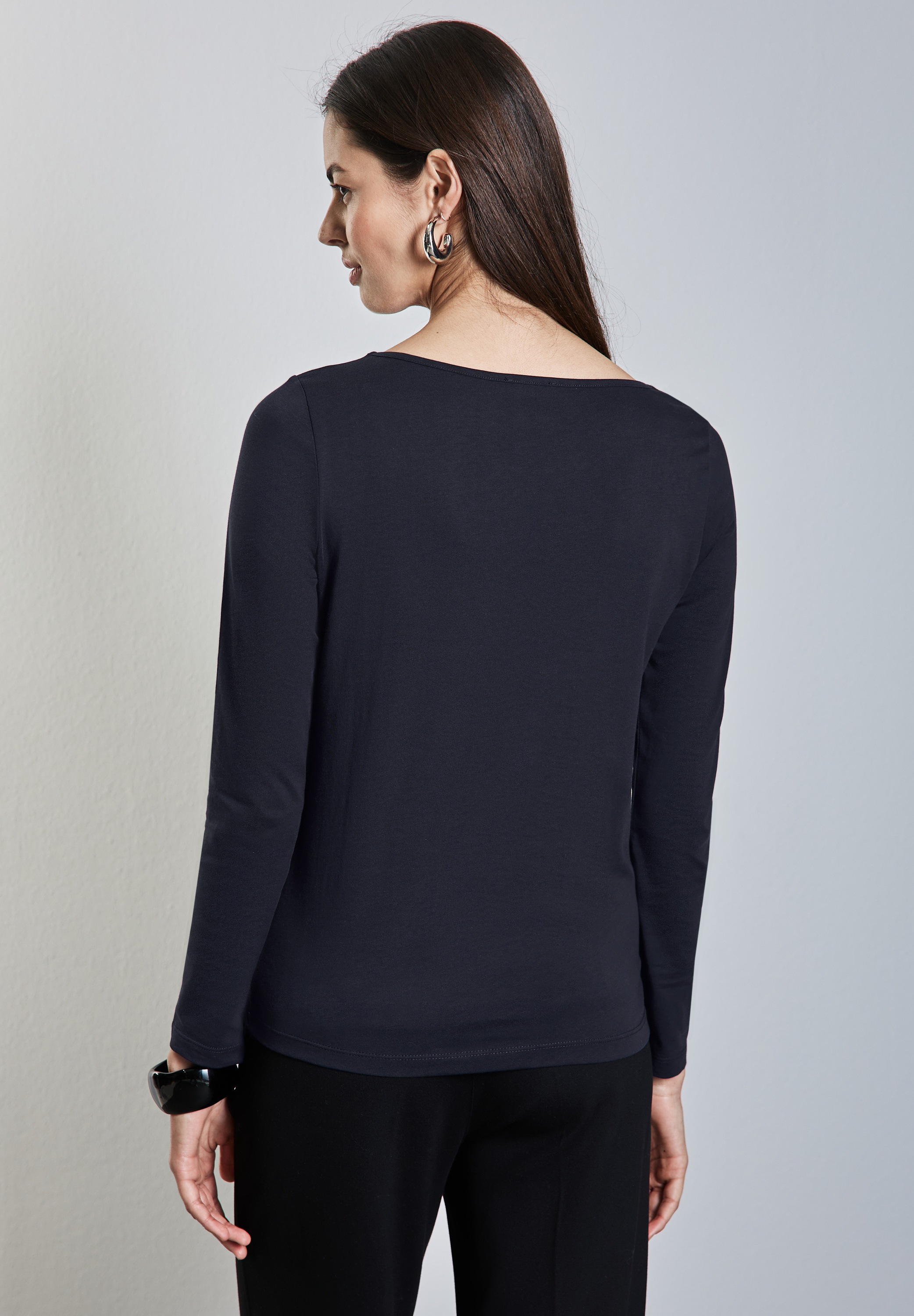 STREET ONE Langarmshirt, aus reiner Baumwolle