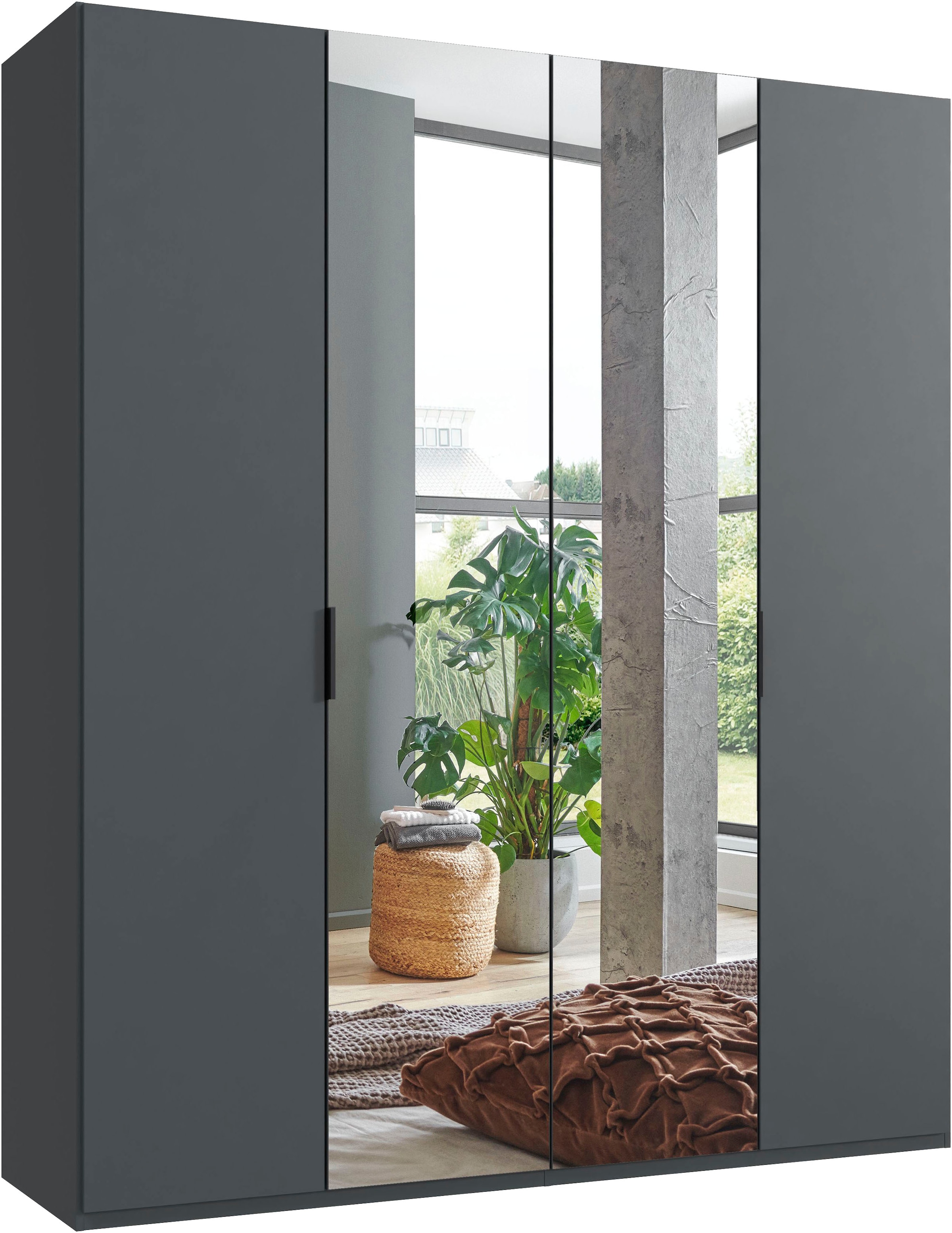 Wimex Kleiderschrank "Oxford by fresh to go, in 3 Breiten, Made in Germany" wahlweise mit oder ohne Spiegel, mit hochwertigen Falttüren für den perfekten Überblick