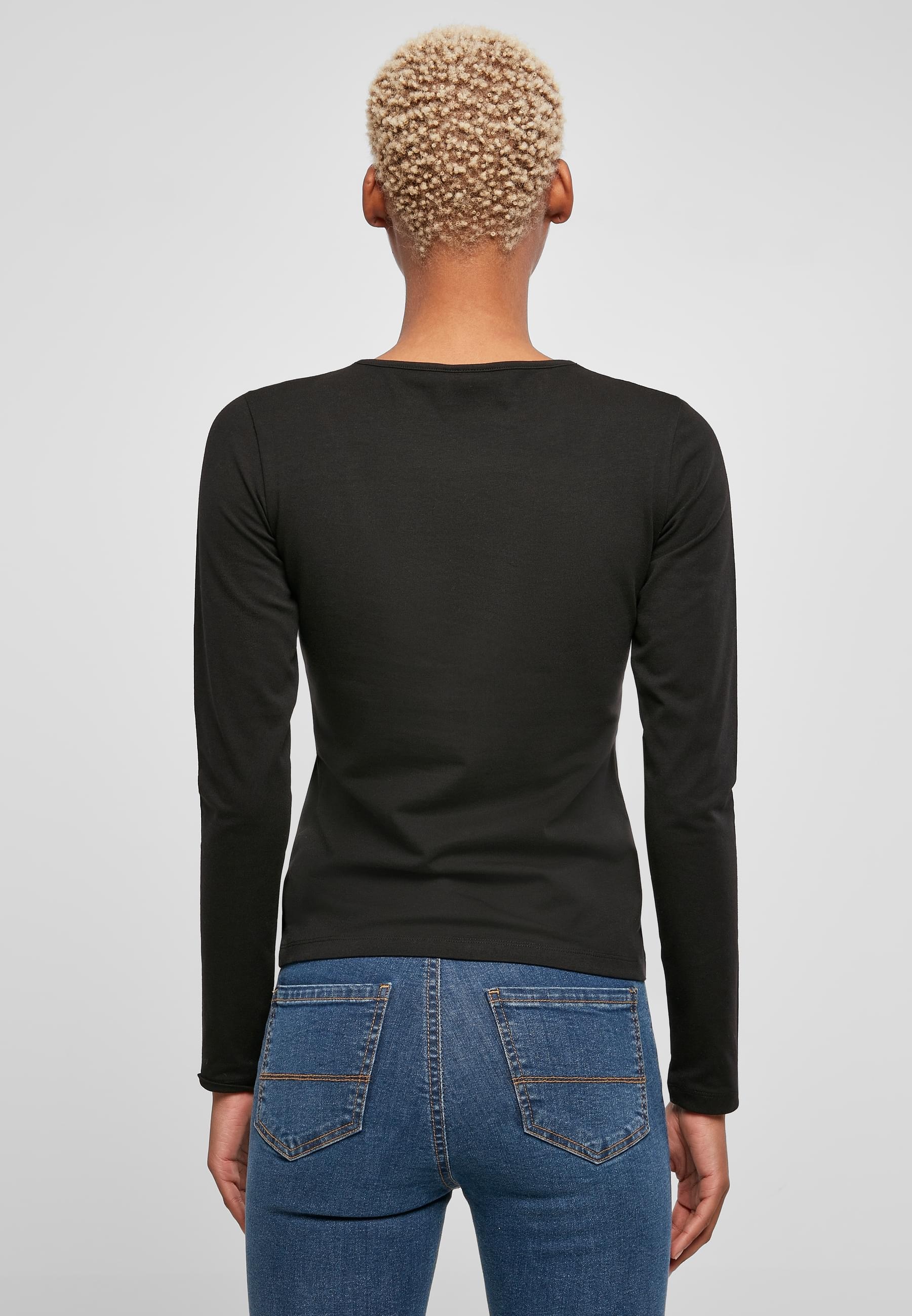 URBAN CLASSICS Longsleeve »Urban Classics Damen Ladies Crossed Cut Out Longsleeve«, (1 tlg.)