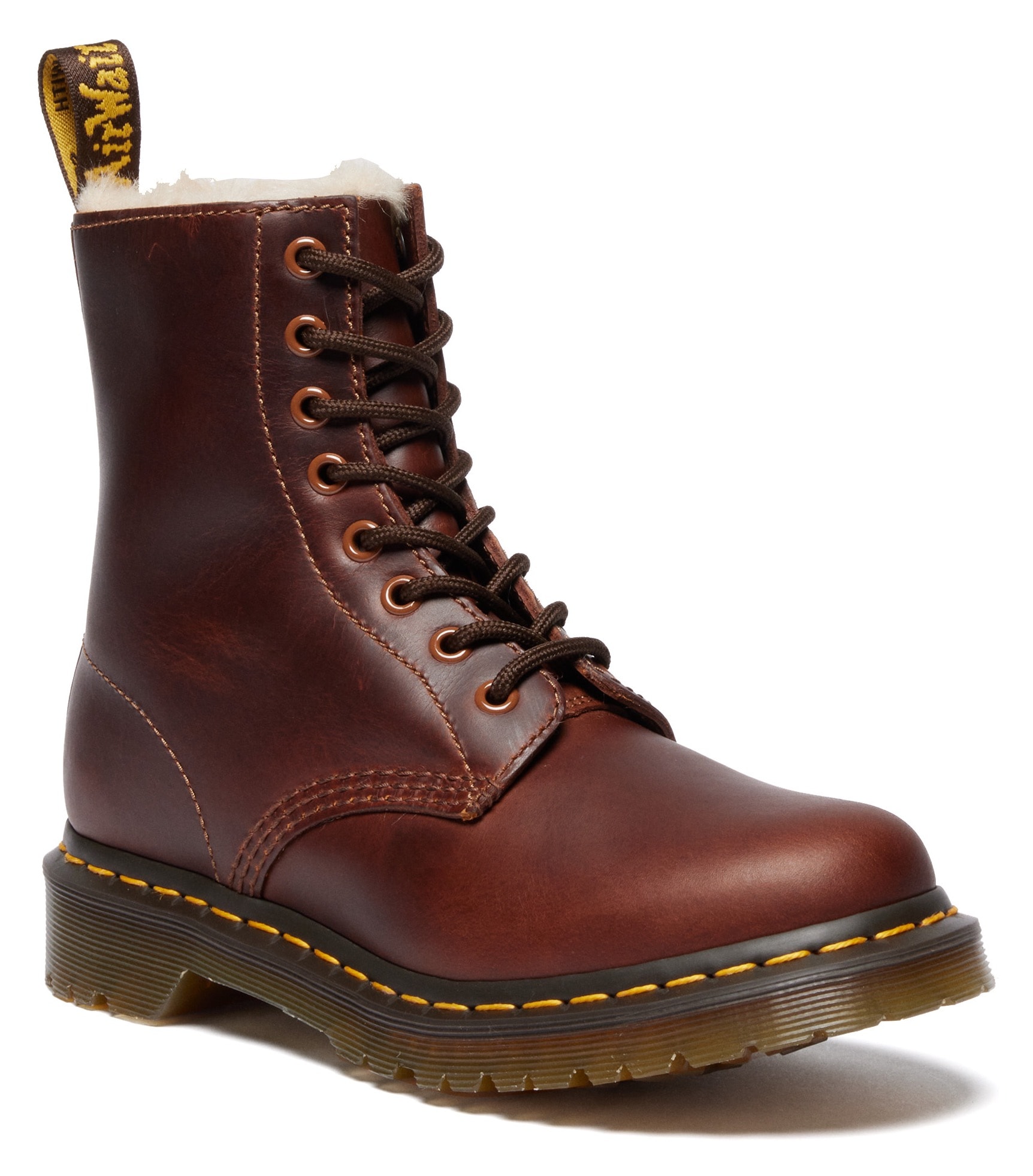 DR. MARTENS Schnürboots »1460 Serena«, Chunky Boots, Plateau Schuh, Boots mit Warmfutterausstattung