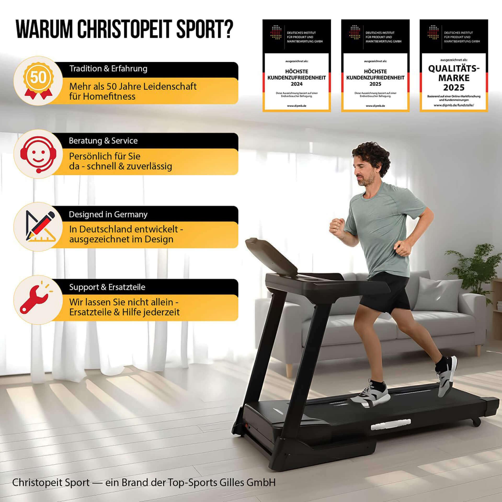 Christopeit Sport® Laufband »Laufband TM 4500 S« bis max. 20 km/h, 130 kg max. Benutzergewicht