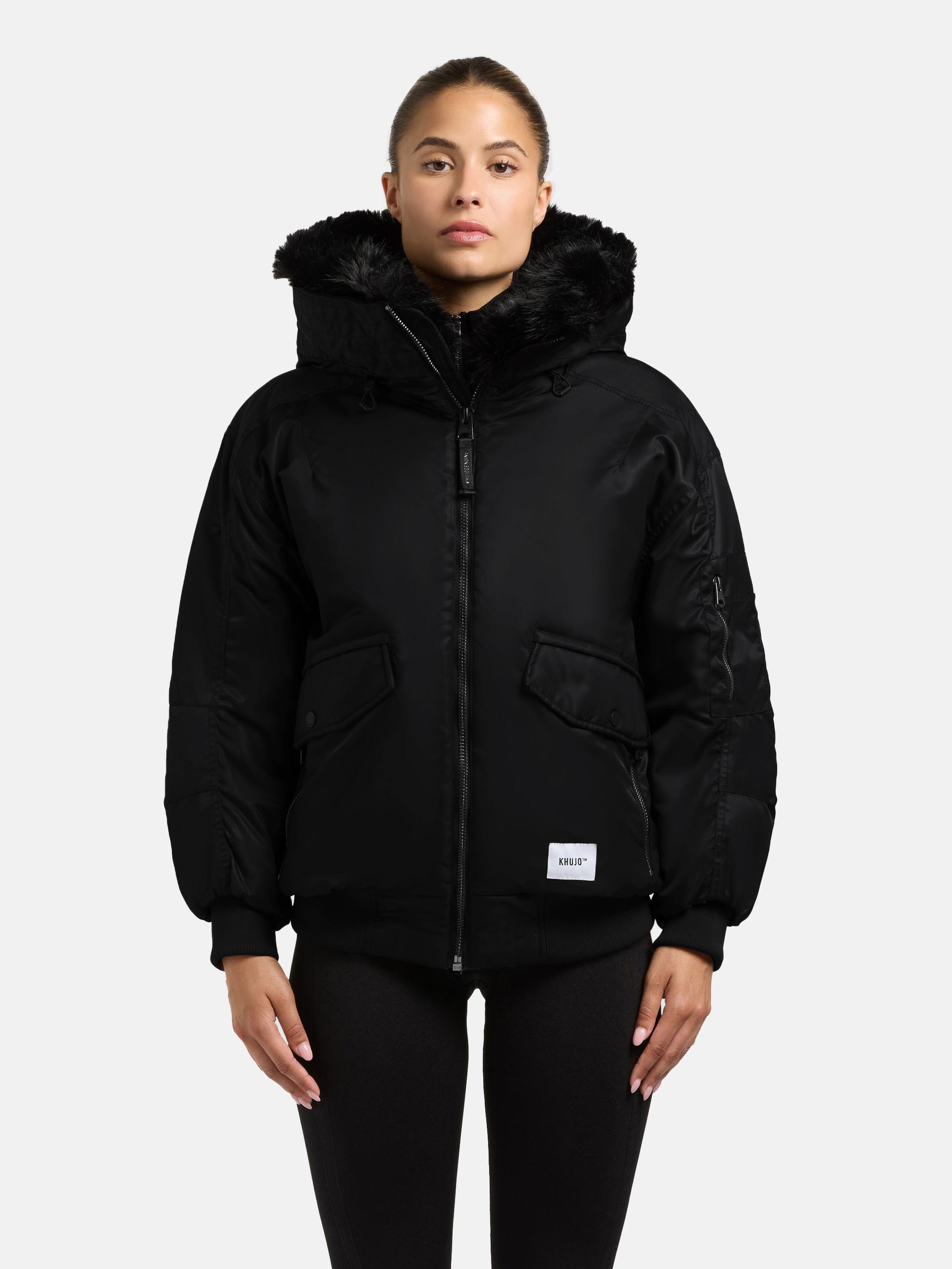 khujo Bomberjacke "Cela" mit Kapuze Oversize Winterjacke mit abnehmbarem Ku günstig online kaufen
