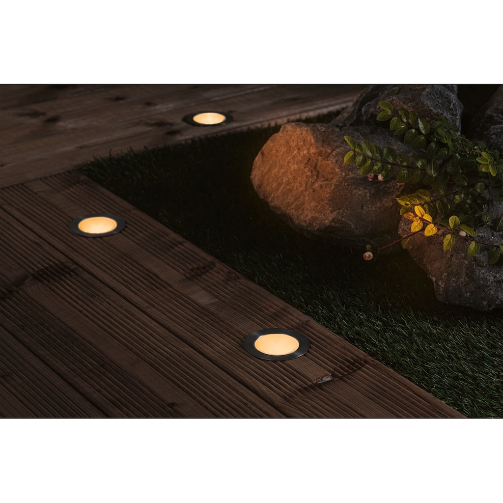 Paulmann LED Einbauleuchte »Plug & Shine Floor Einzelleuchte IP67 2200K 2W Silber«, 1 flammig-flammig