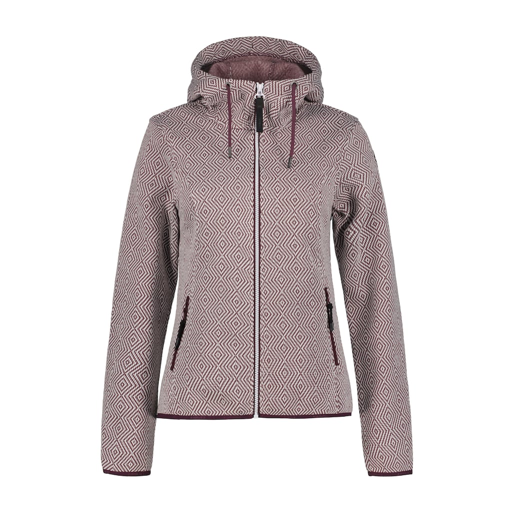 Icepeak Strickjacke »D STRICKFLEECE JACKE AUEN«, in gemusteter Optik