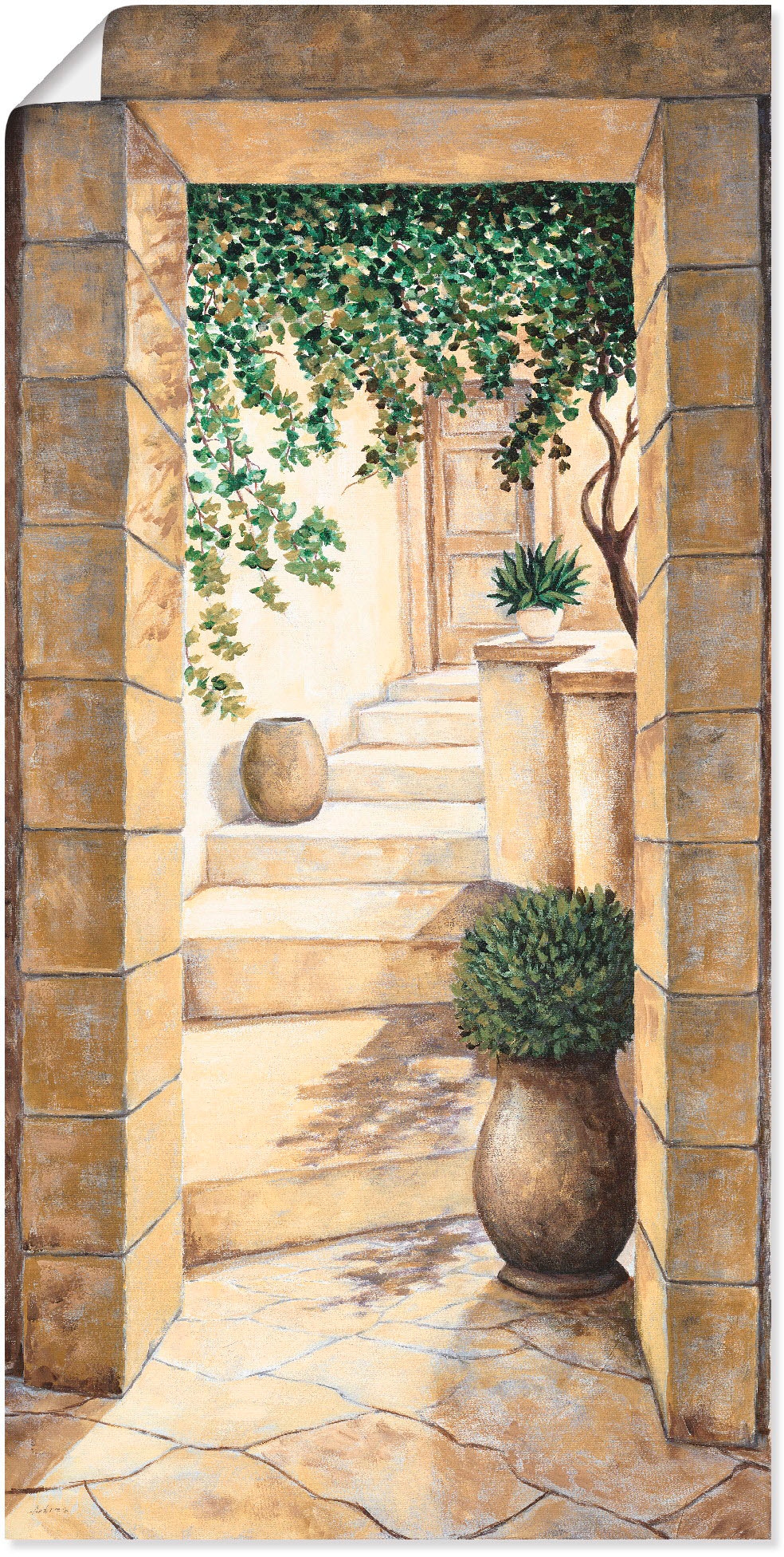 Artland "Eingang - Fresco" Fenster & Türen 1 Stk. tlg. als Leinwandbild, Po günstig online kaufen