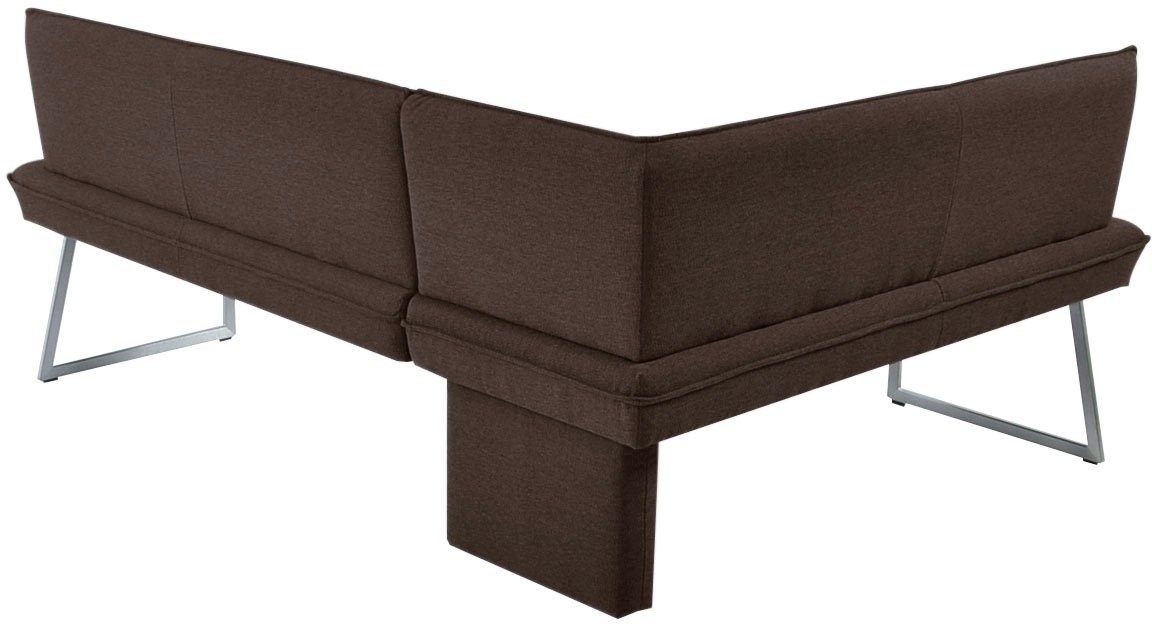 K+W Komfort & Wohnen Eckbank mit Sattlernaht und schmaler Kufe, langer Schenkel rechts oder links