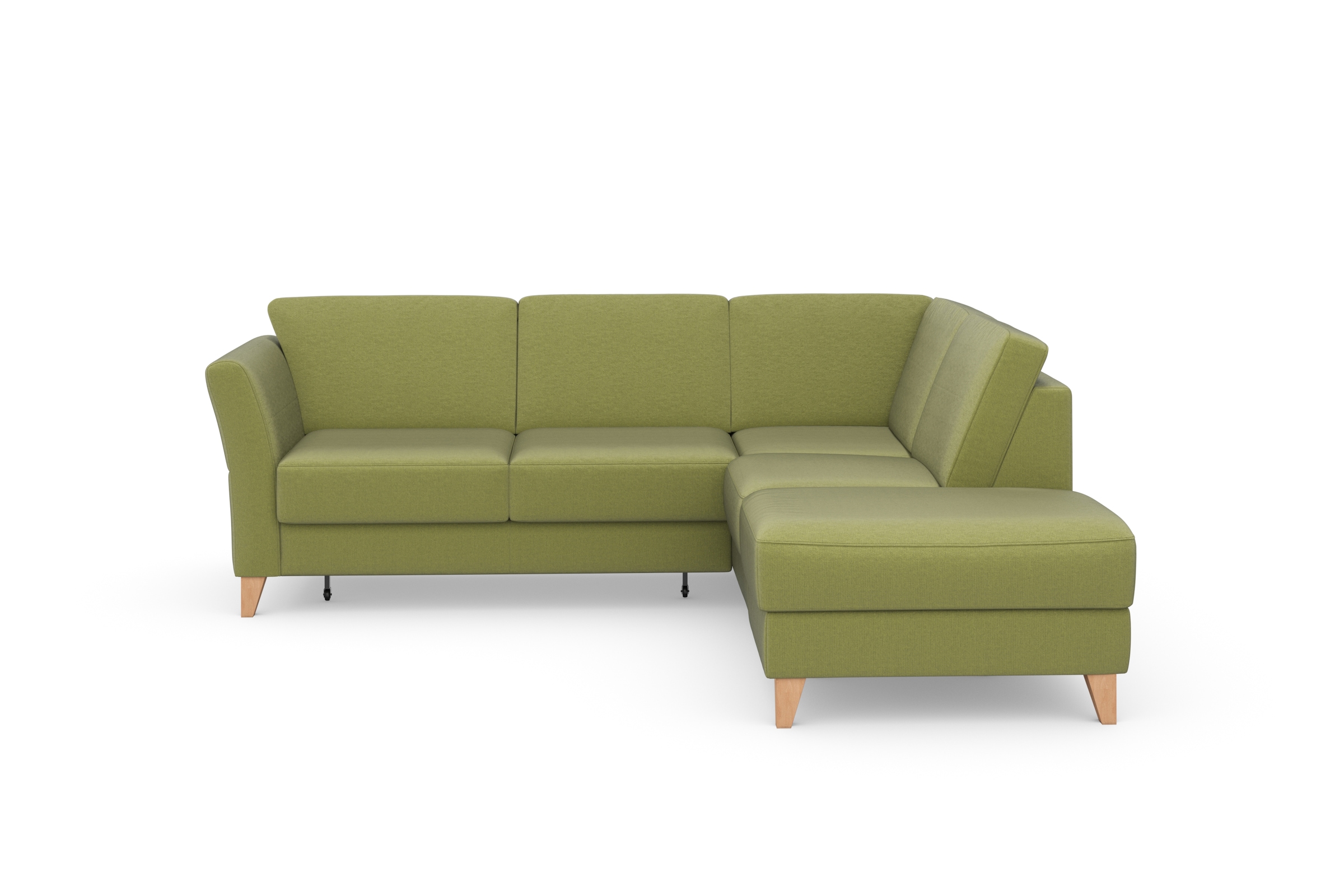 SIT & MORE Visby L-Shape Corner Sofa Green 4