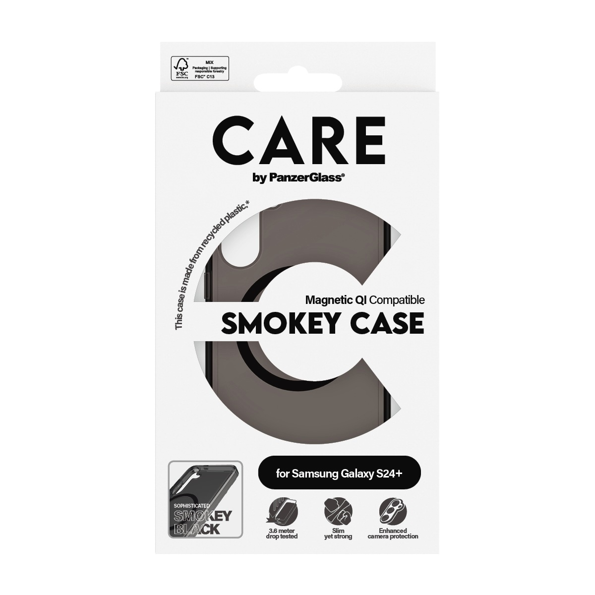 CARE by PanzerGlass Handyhülle »Magnetic Compatible Smokey Case für Samsung Galaxy S24+«, Backcover, Schutzhülle, Handyschutzhülle, Case, Schutzcase, stoßfest