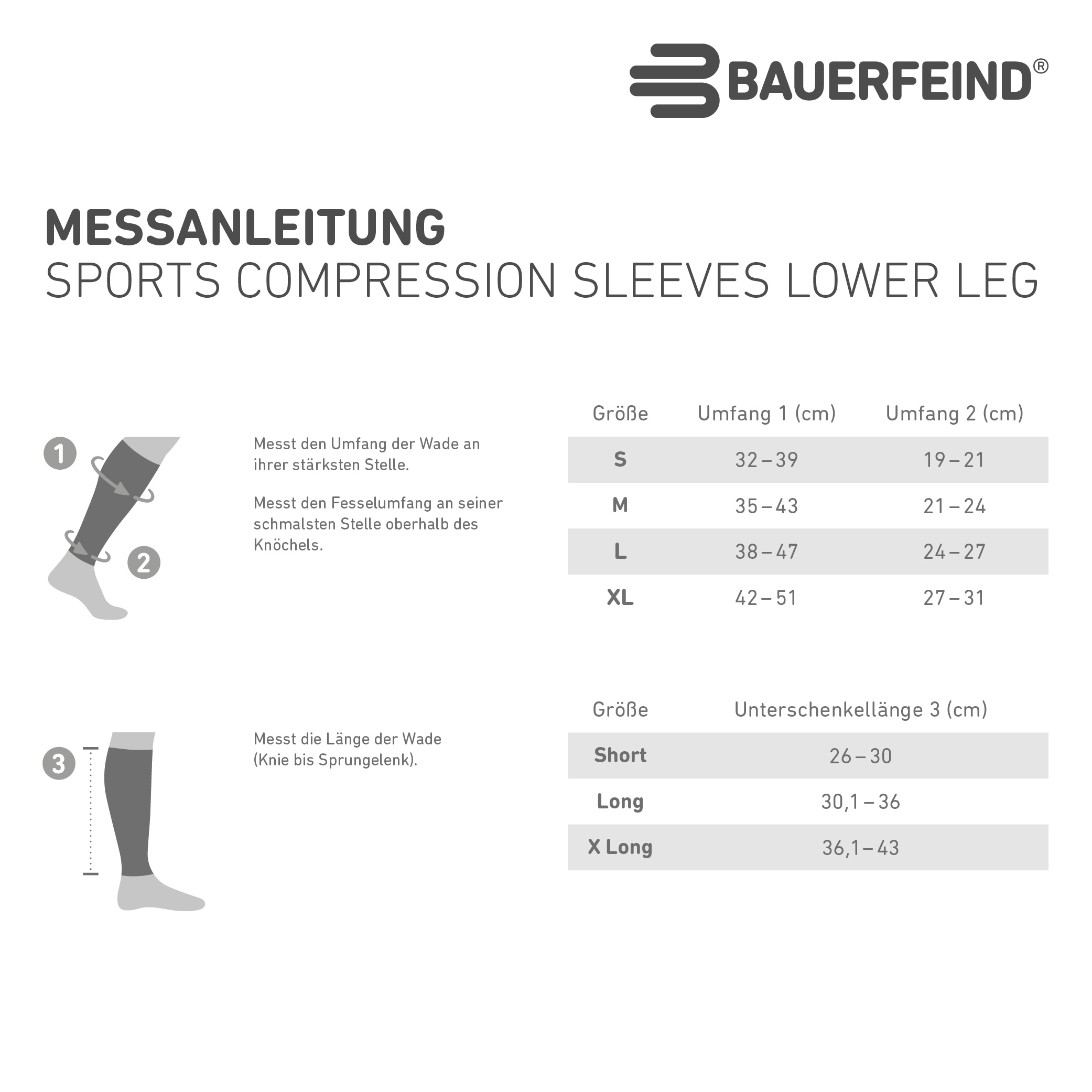 Bauerfeind Bandage »Compression Sleeves Lower Leg«, mit Kompression