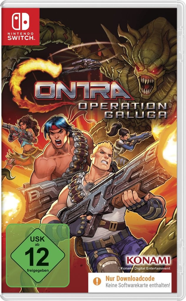 KONAMI Spielesoftware "Contra: Operation Galuga (Code in a Box)", Nintendo Switch, transparent, Spielesoftware